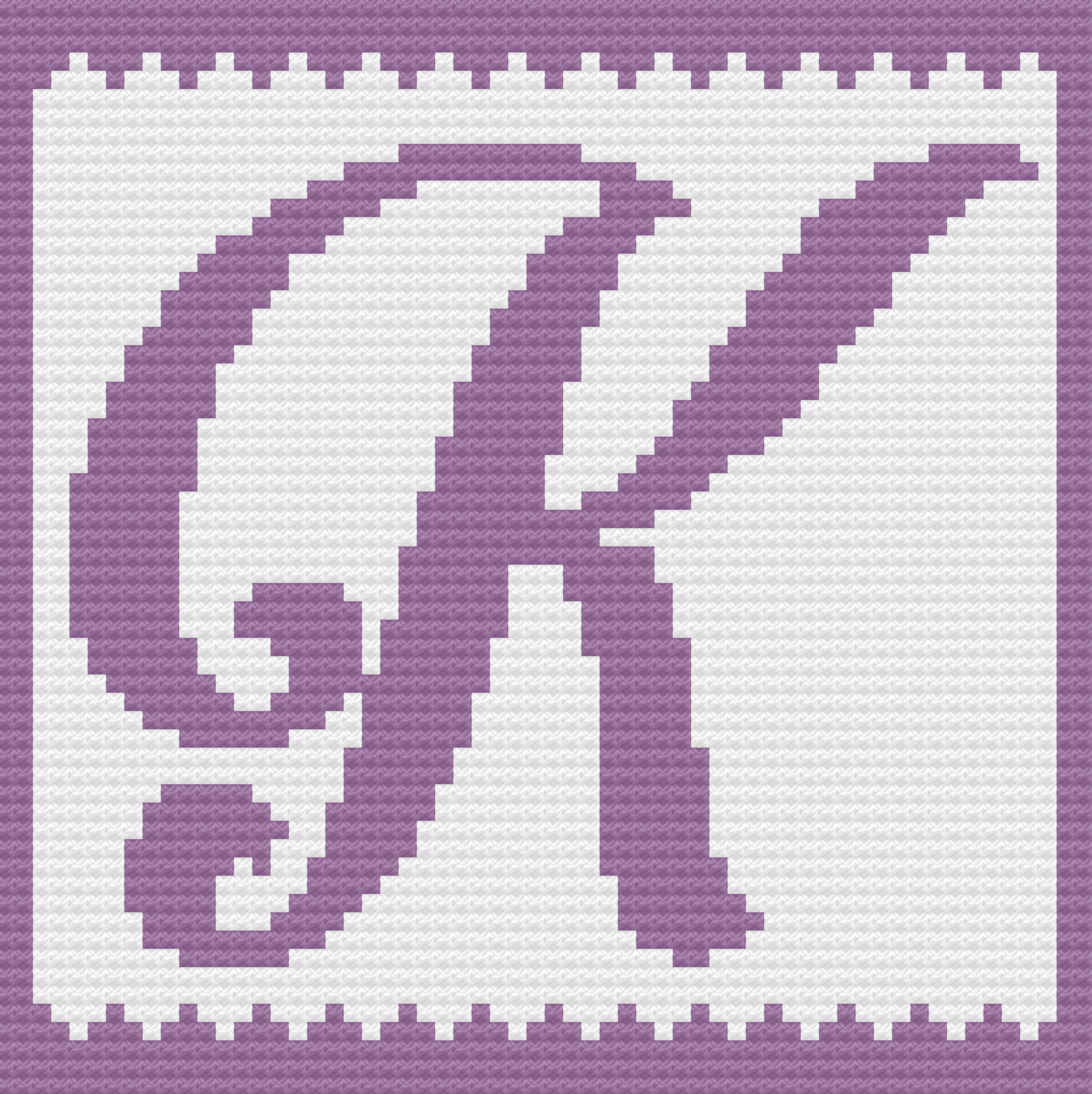 Letter K Swirly Kids Afghan, C2C Crochet Pattern