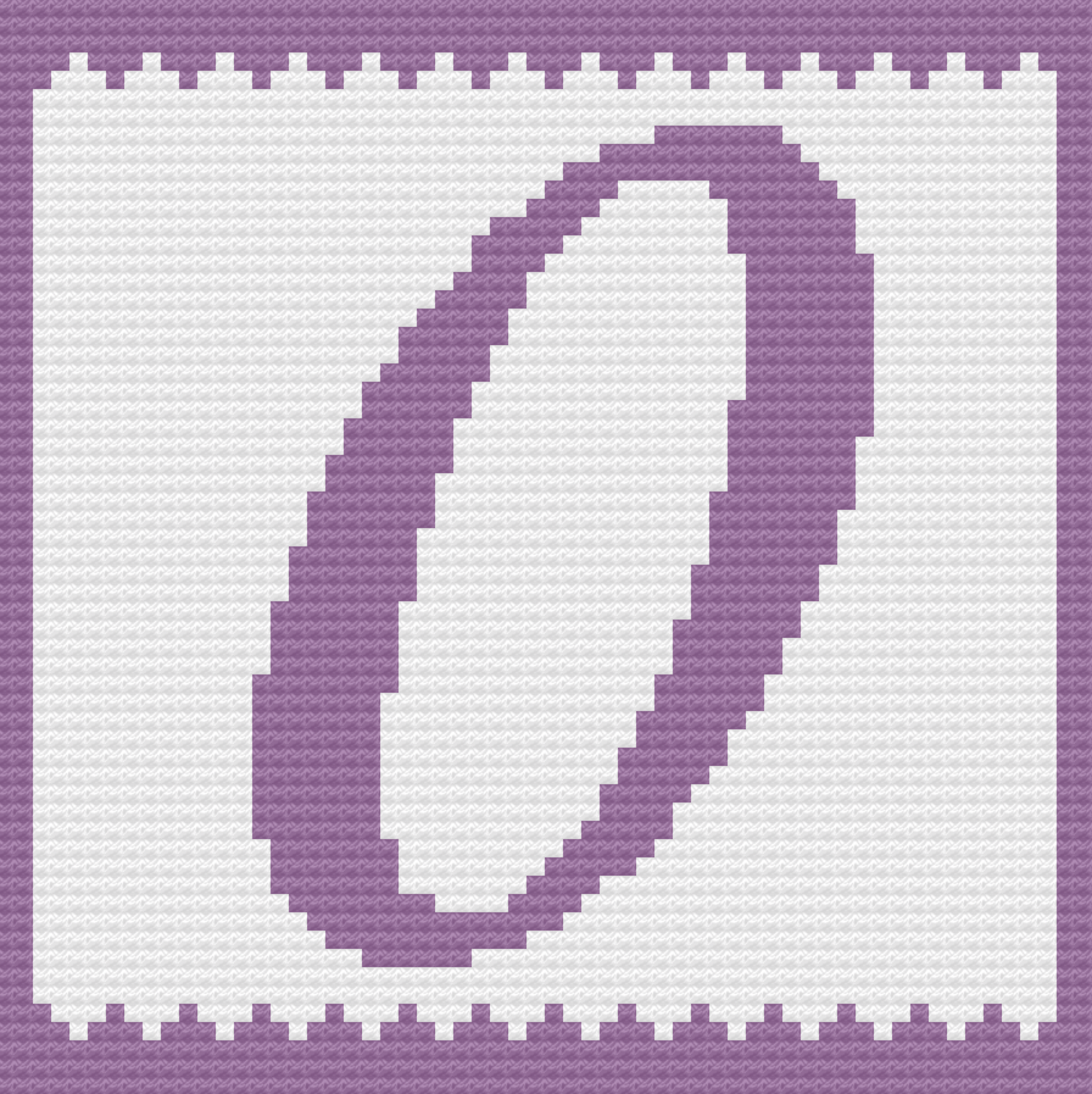 Letter O Swirly Kids Afghan, C2C Crochet Pattern