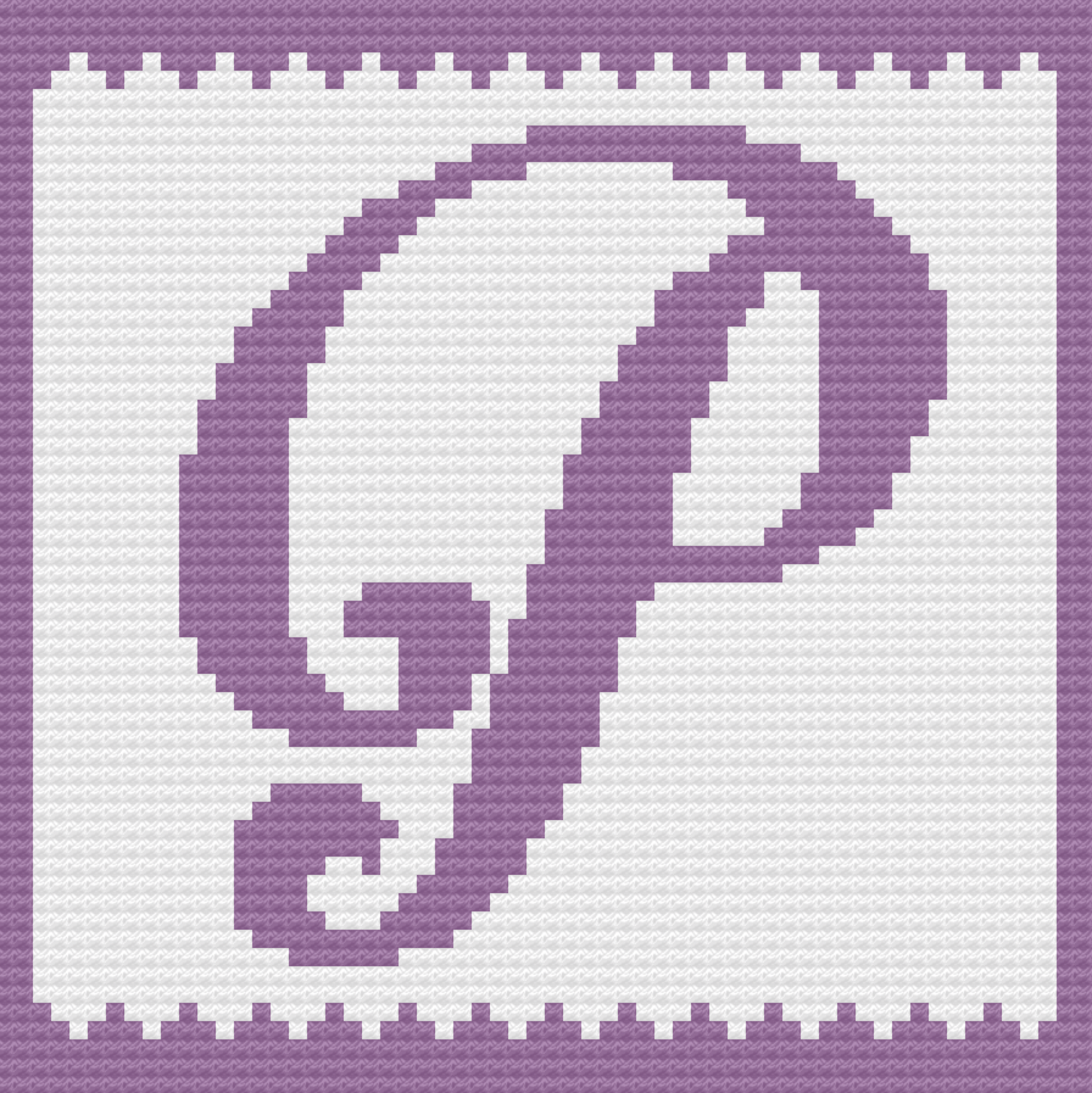 Letter P Swirly Kids Afghan, C2C Crochet Pattern