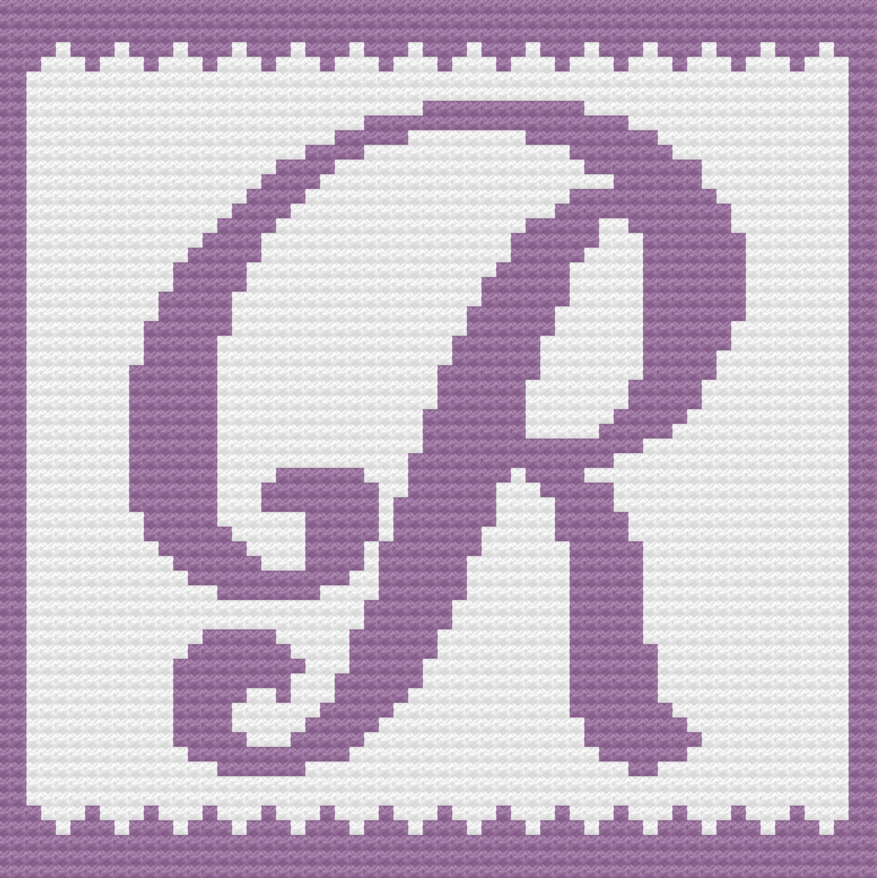Letter R Swirly Kids Afghan, C2C Crochet Pattern