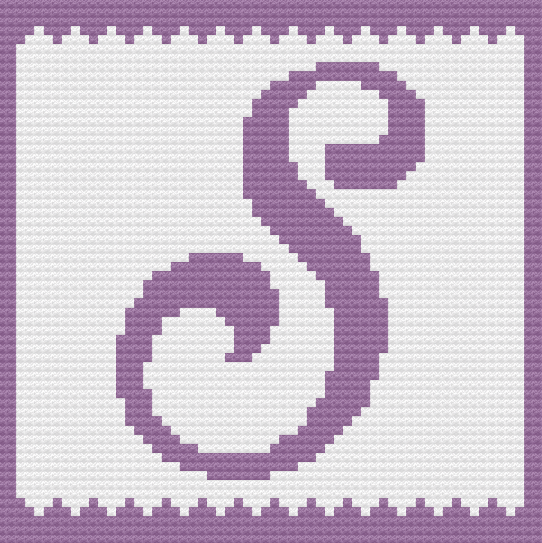 Letter S Swirly Kids Afghan, C2C Crochet Pattern