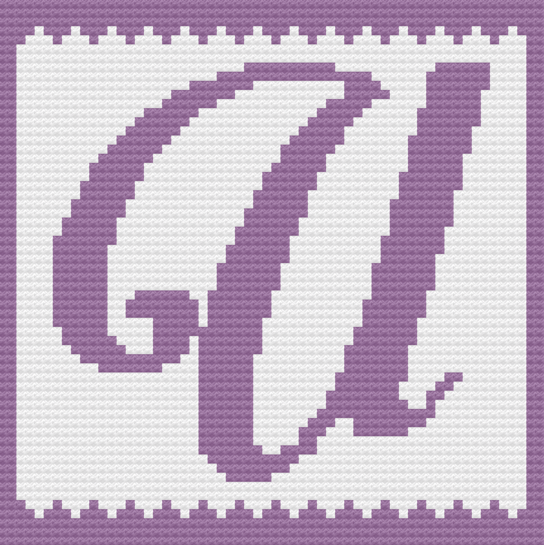 Letter U Swirly Kids Afghan, C2C Crochet Pattern