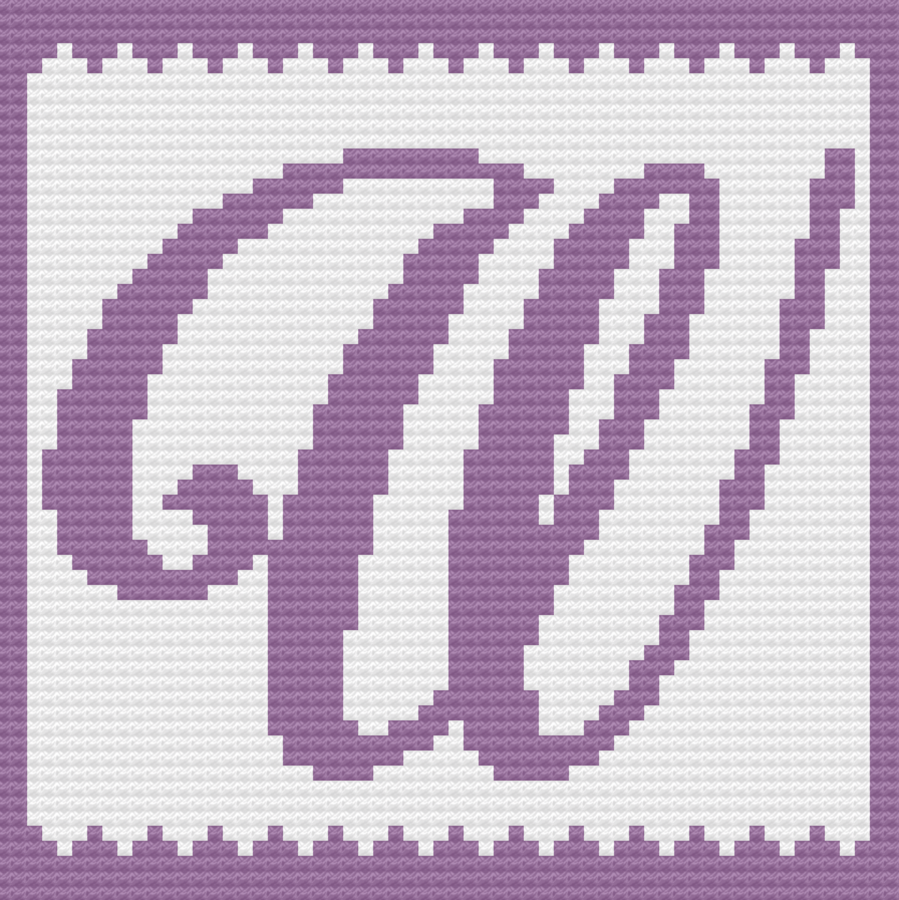 Letter W Swirly Kids Afghan, C2C Crochet Pattern