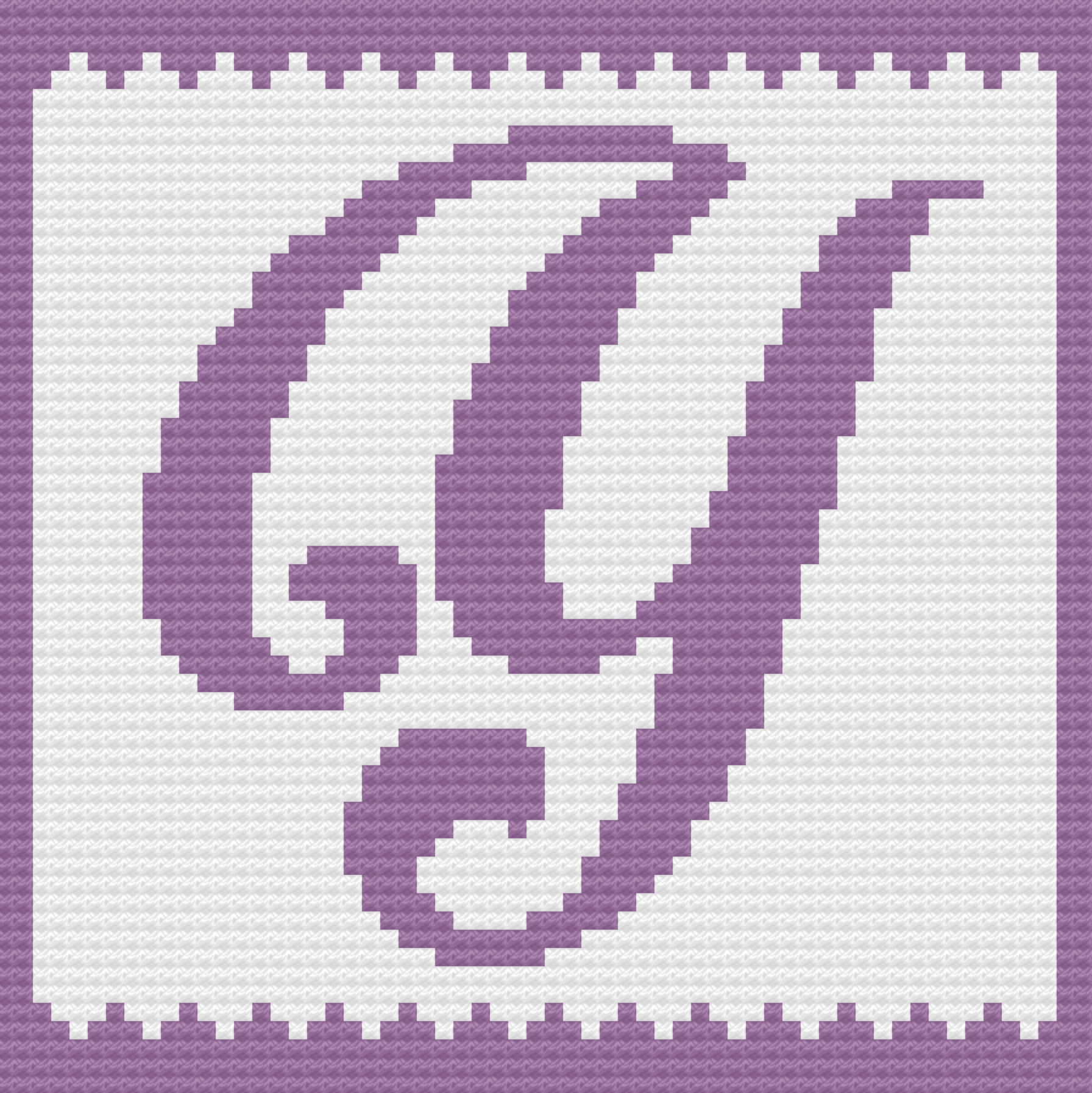 Letter Y Swirly Kids Afghan, C2C Crochet Pattern