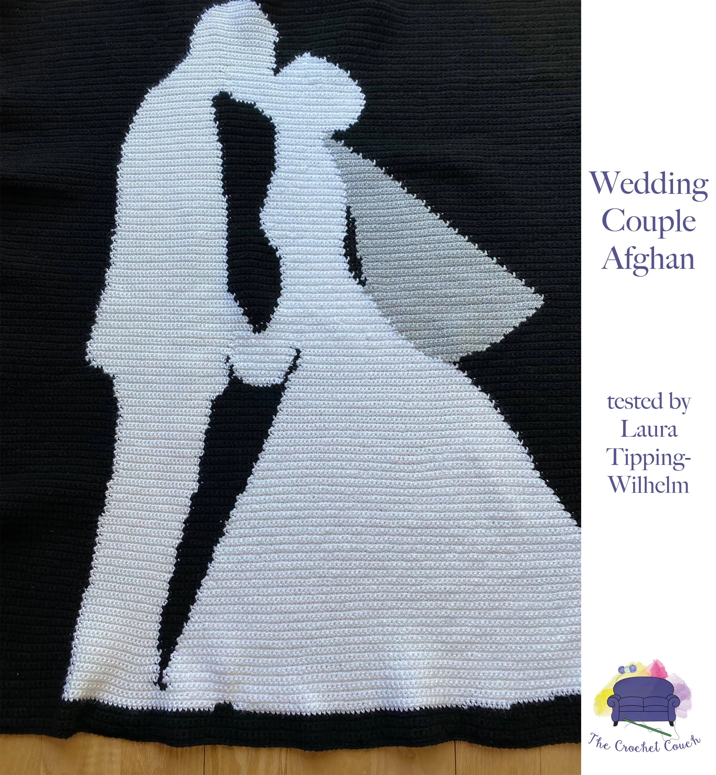Wedding Couple Afghan - SC or TSS Crochet Pattern