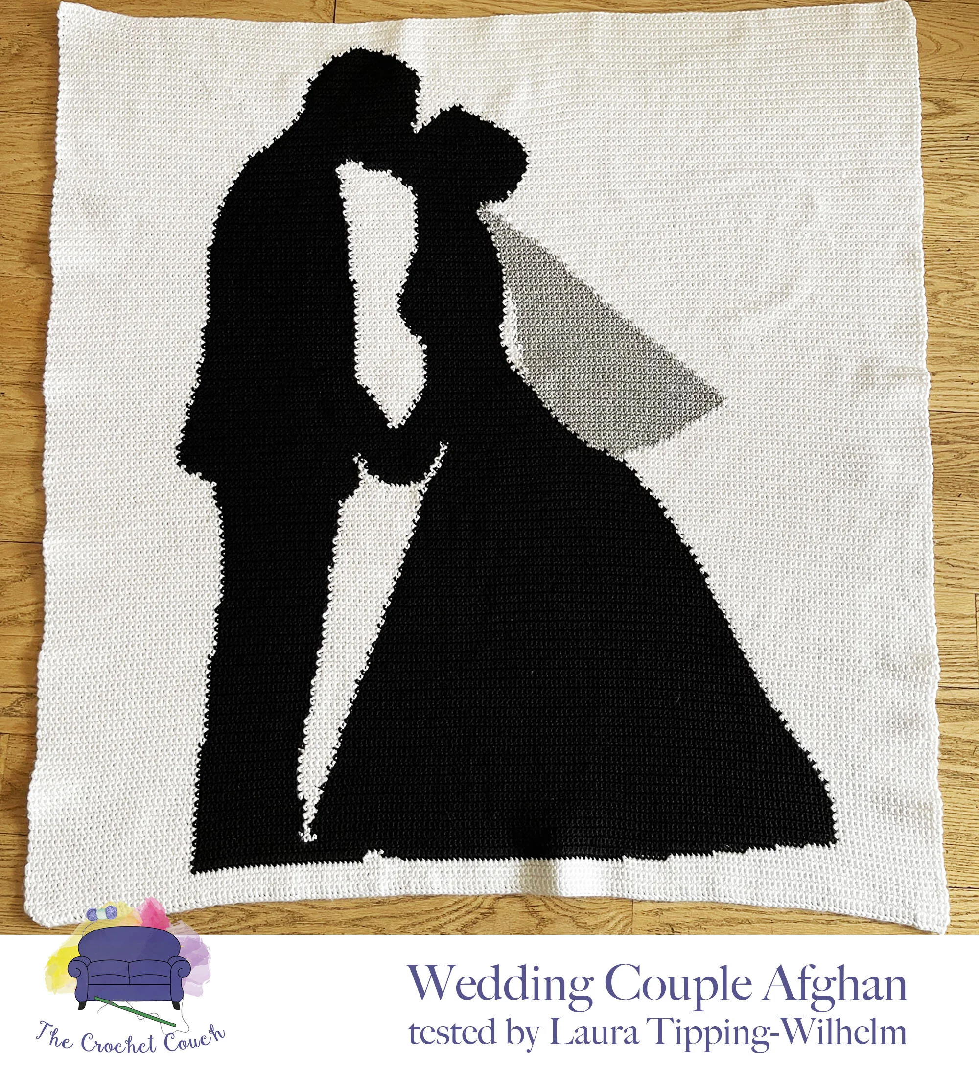 Wedding Couple Afghan - SC or TSS Crochet Pattern