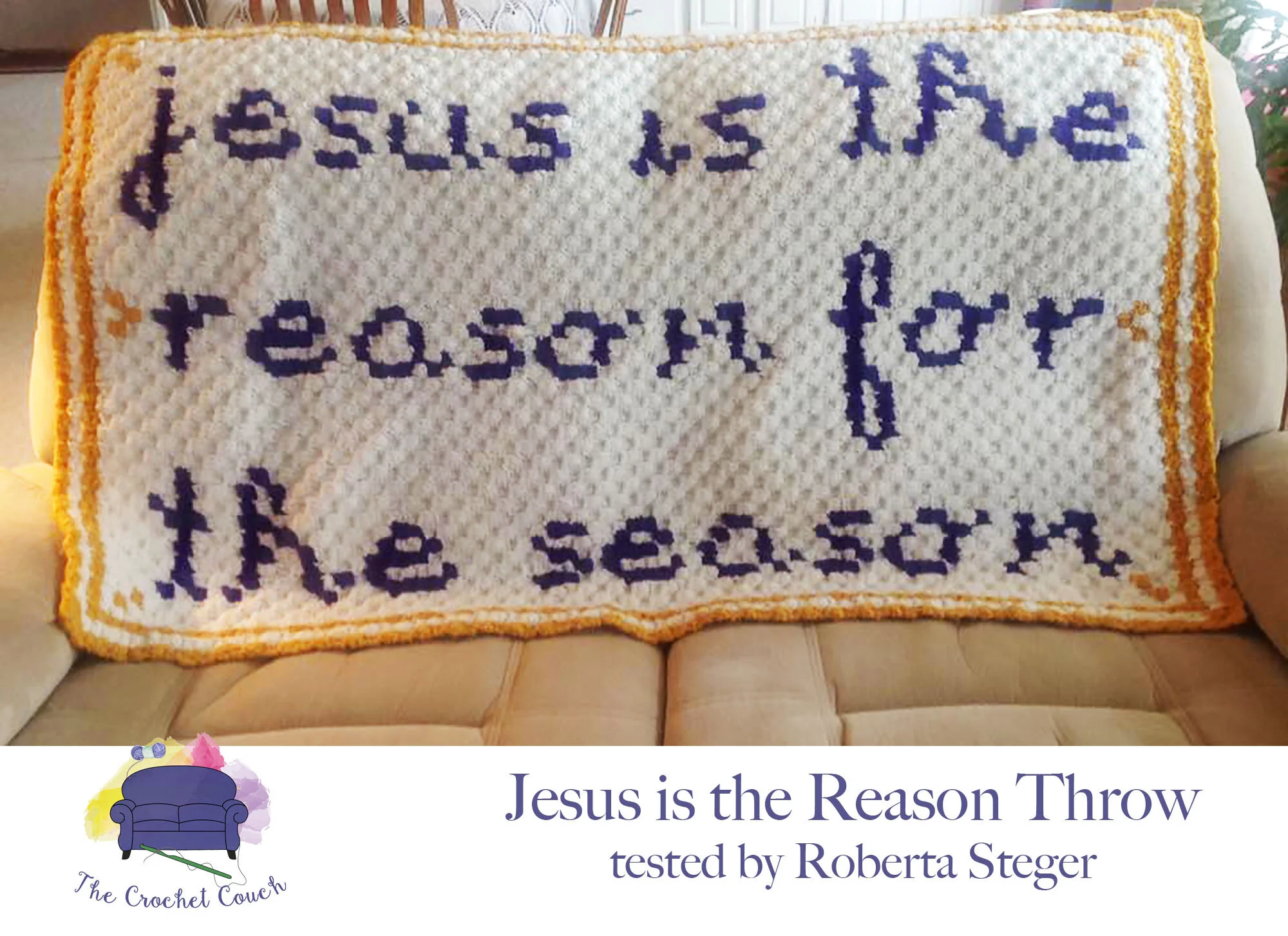 Jesus is the Reason Afghan, C2C Crochet Pattern