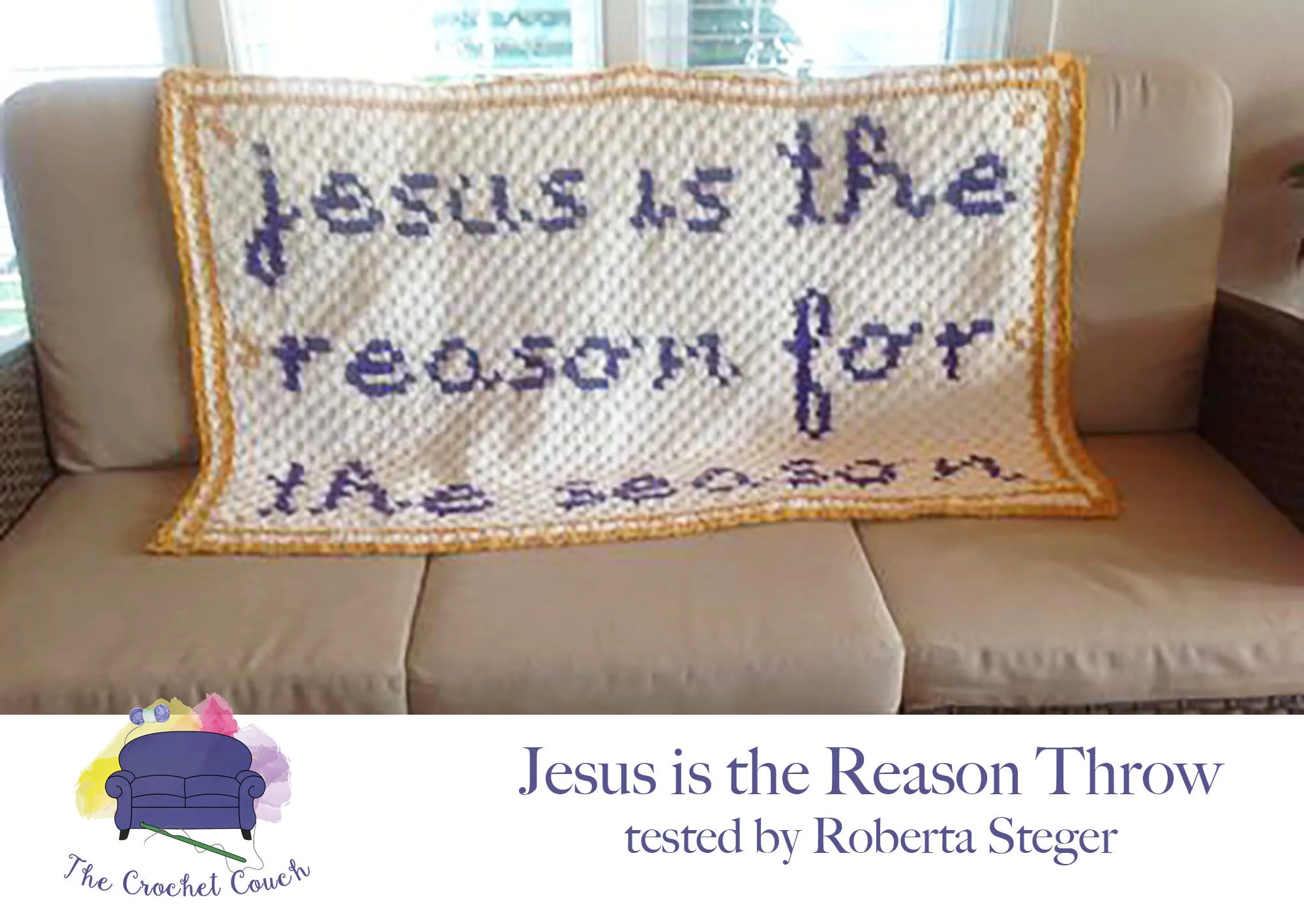 Jesus is the Reason Afghan, C2C Crochet Pattern