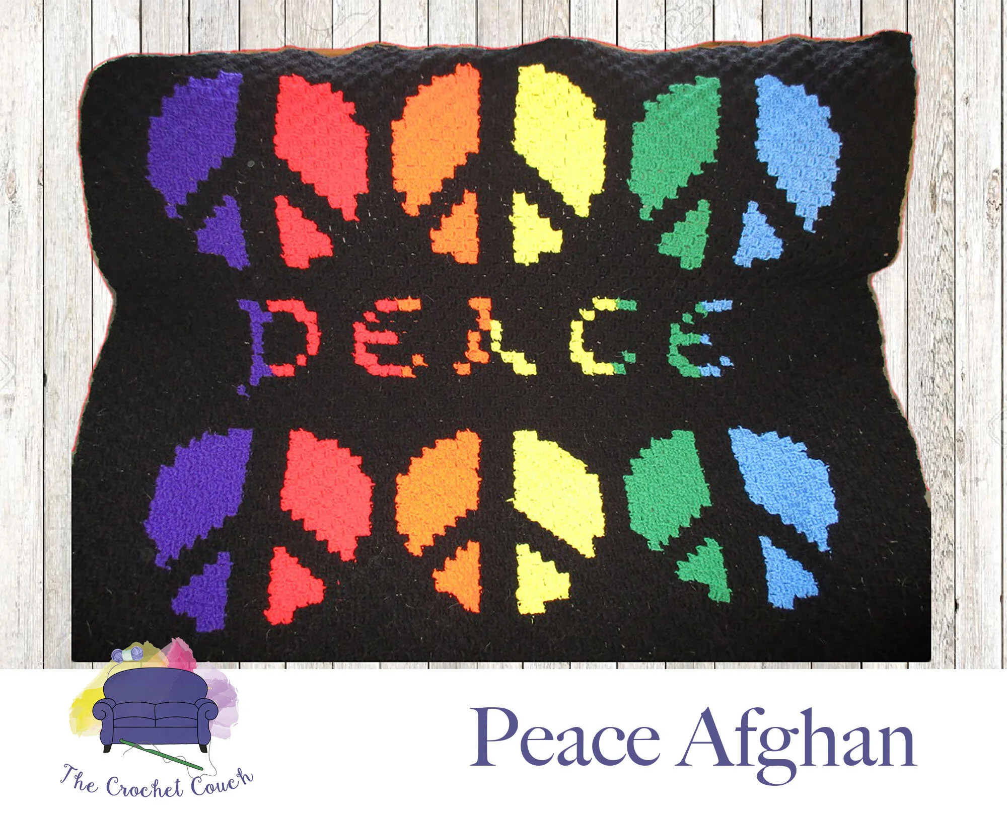 Peace Afghan, C2C Crochet Pattern