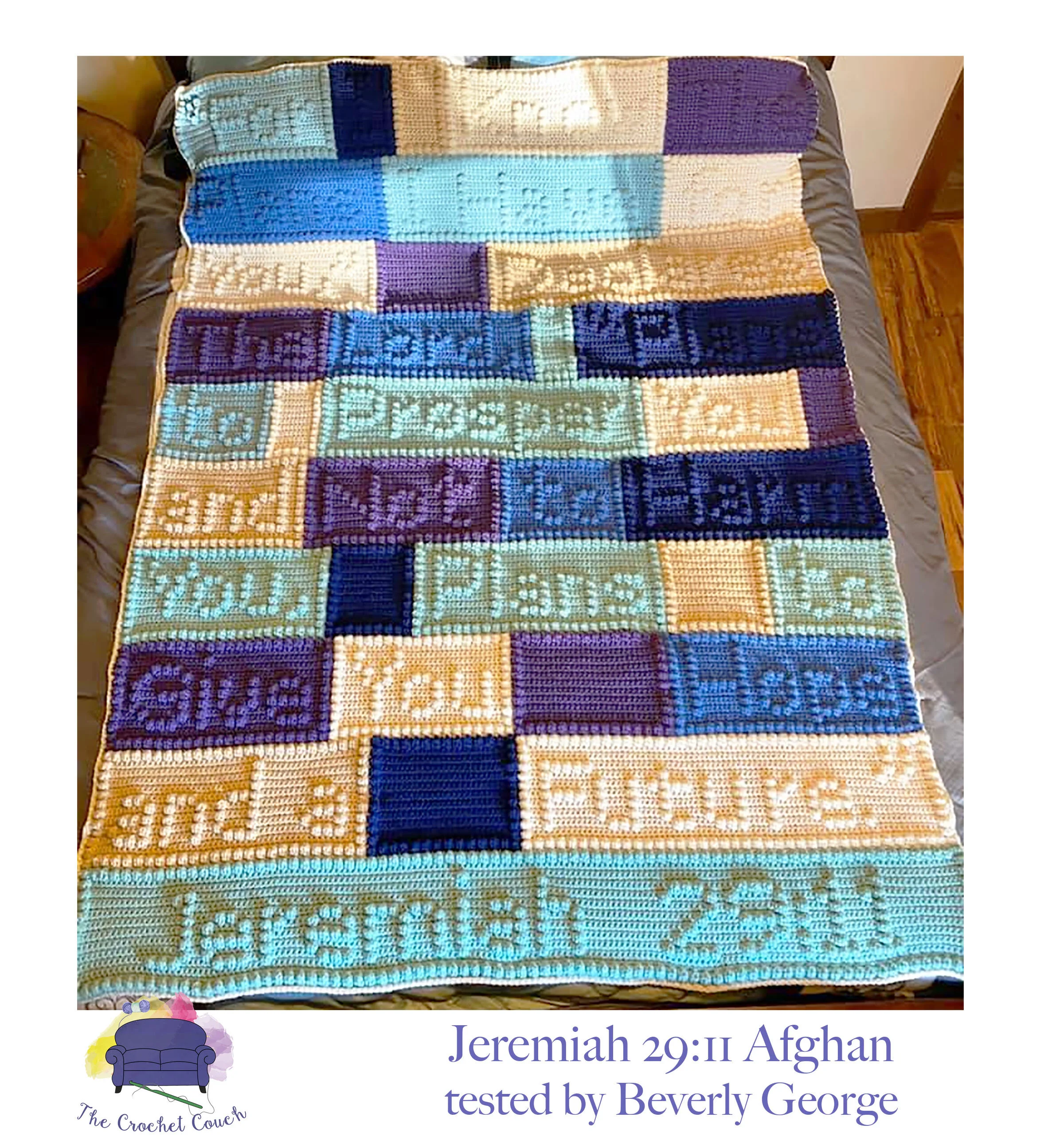 Jeremiah 29:11 Afghan, Bobble Stitch Crochet Pattern