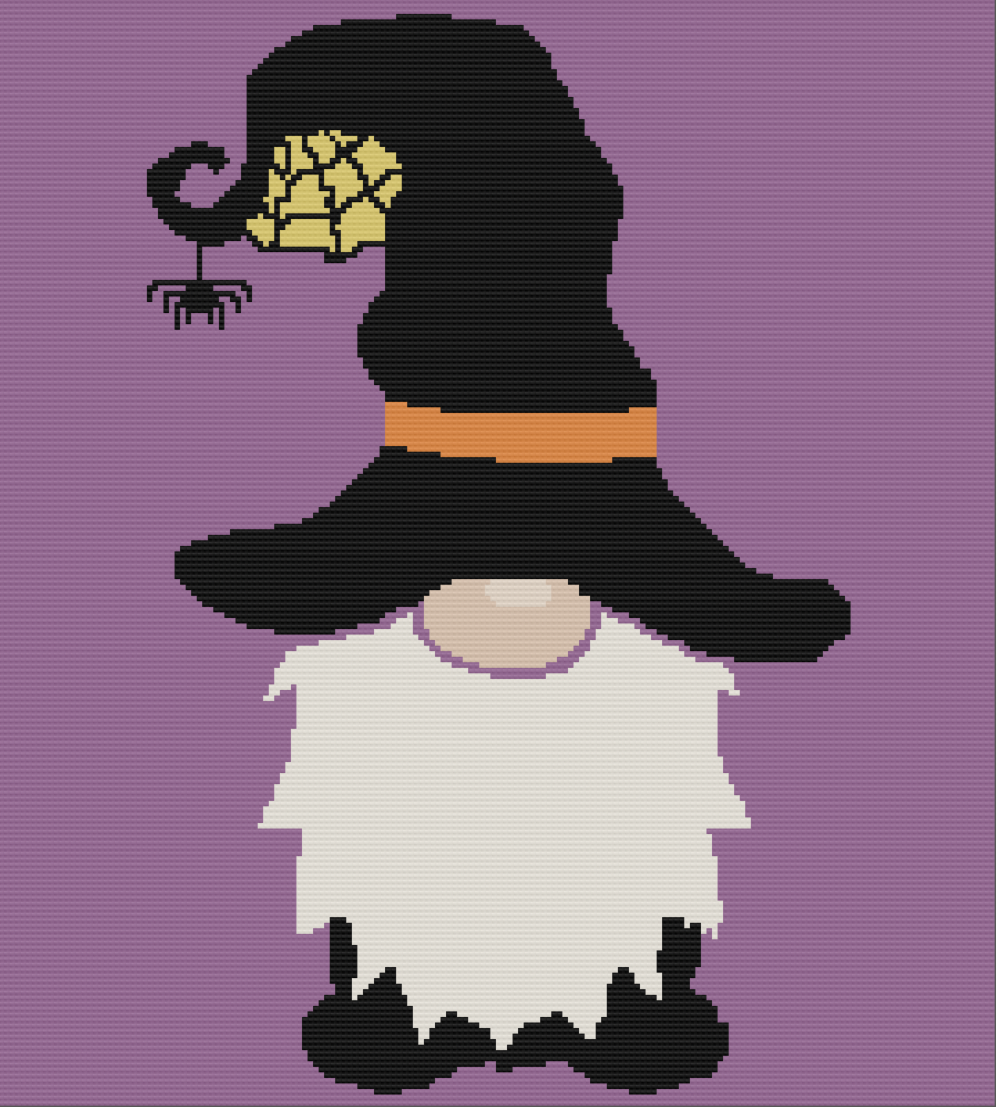 Halloween Gnome Afghan, SC or TSS Crochet Pattern
