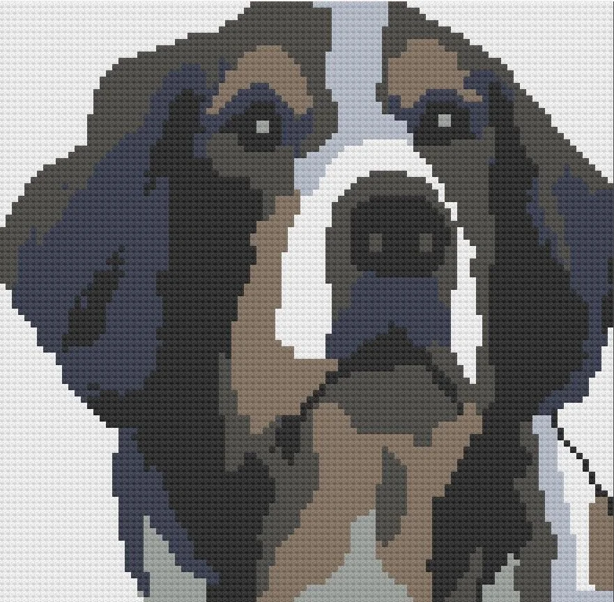 Australian Shepherd Afghan C2C Crochet Pattern