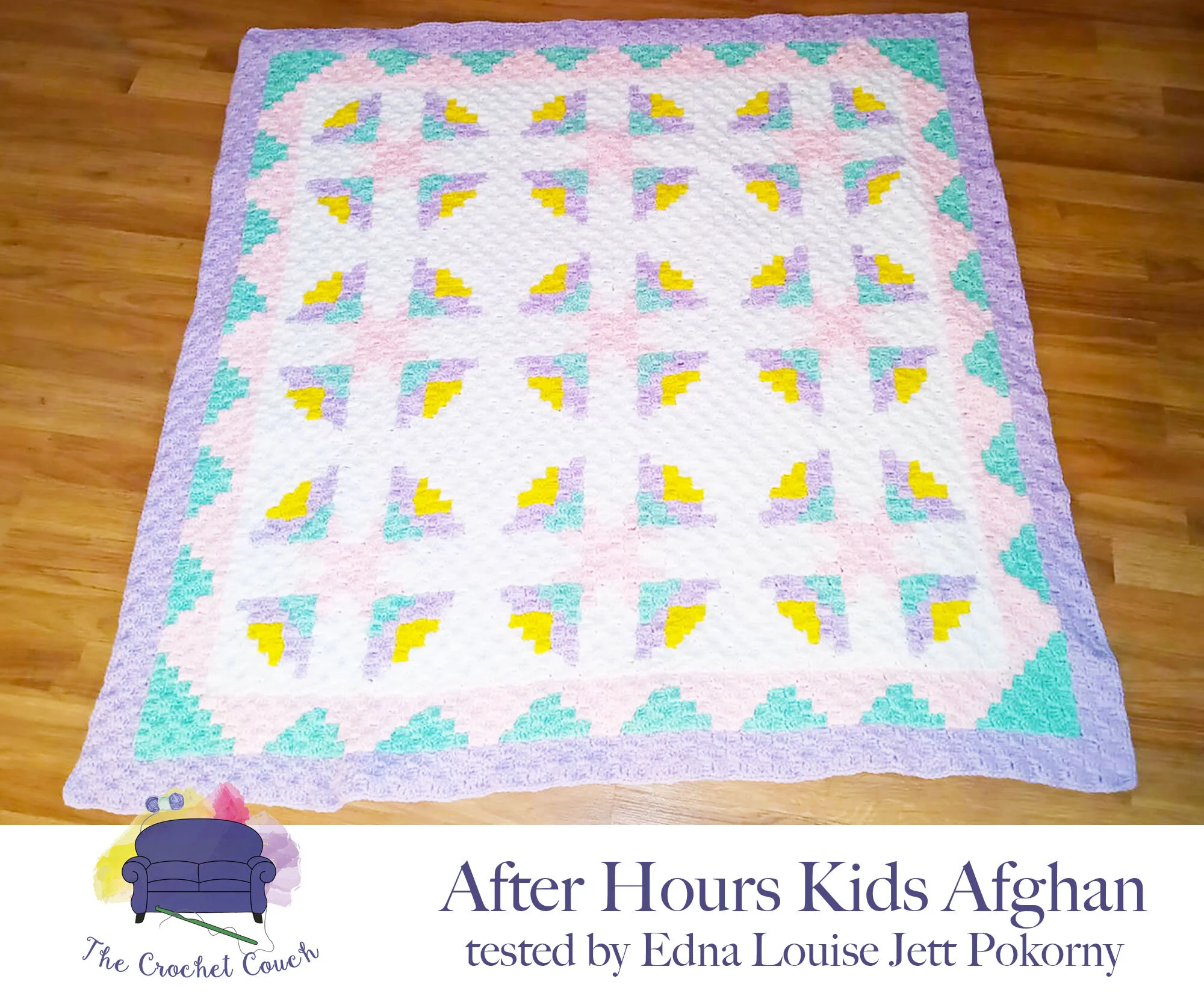 After Hours Kids Afghan, C2C Crochet Pattern