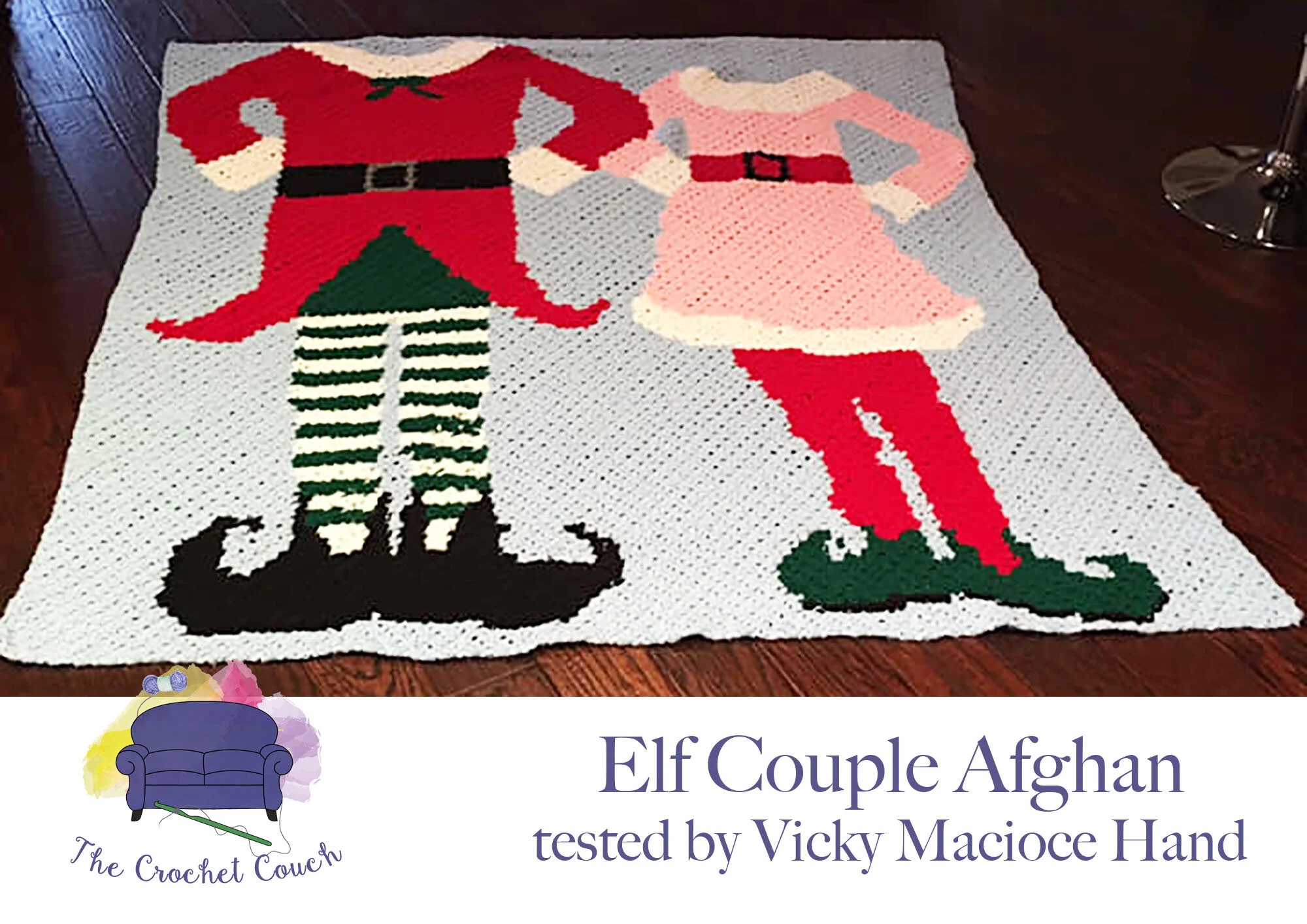 Elf Couple Afghan, C2C Crochet Pattern