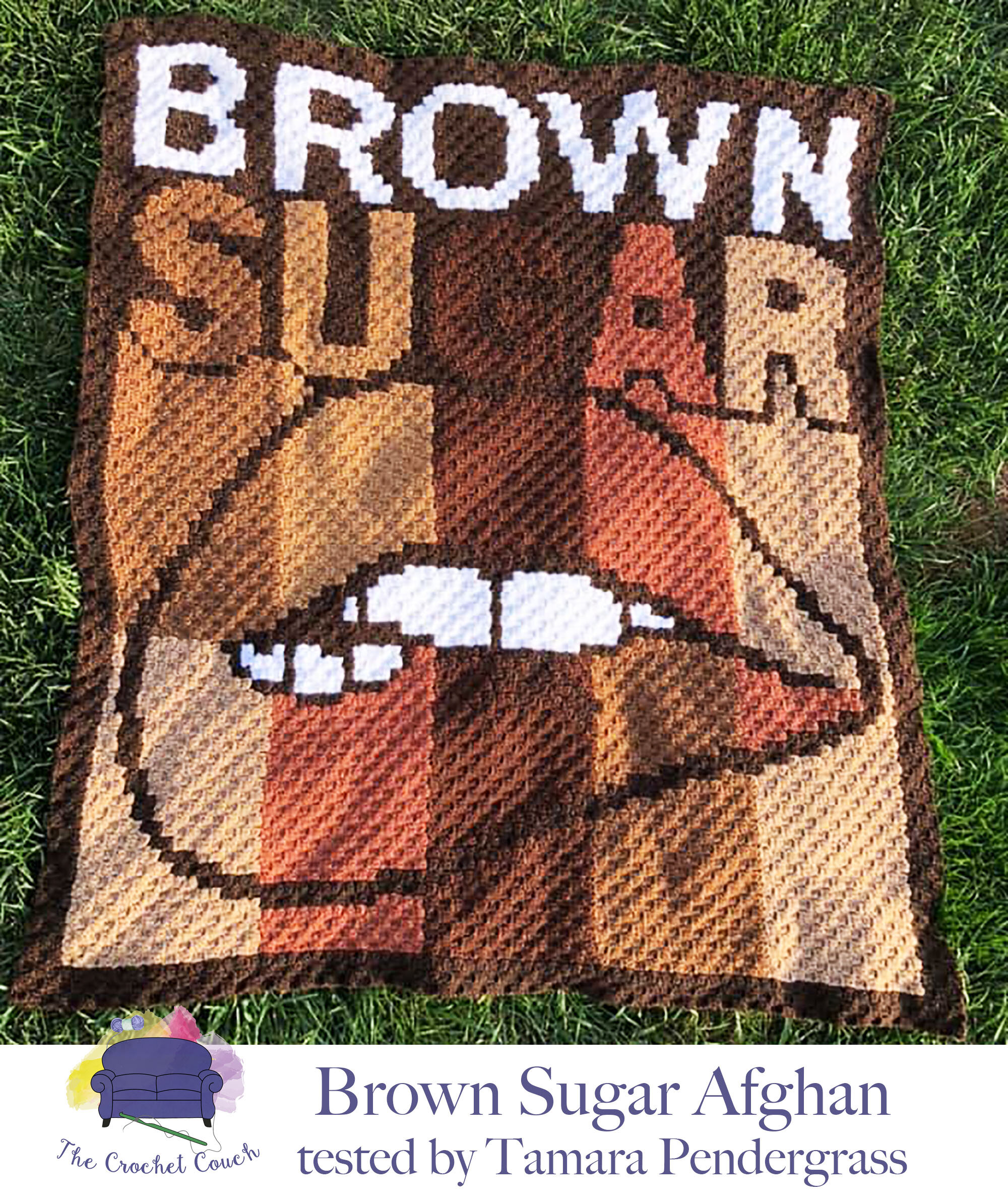 Brown Sugar Afghan, C2C Crochet Pattern