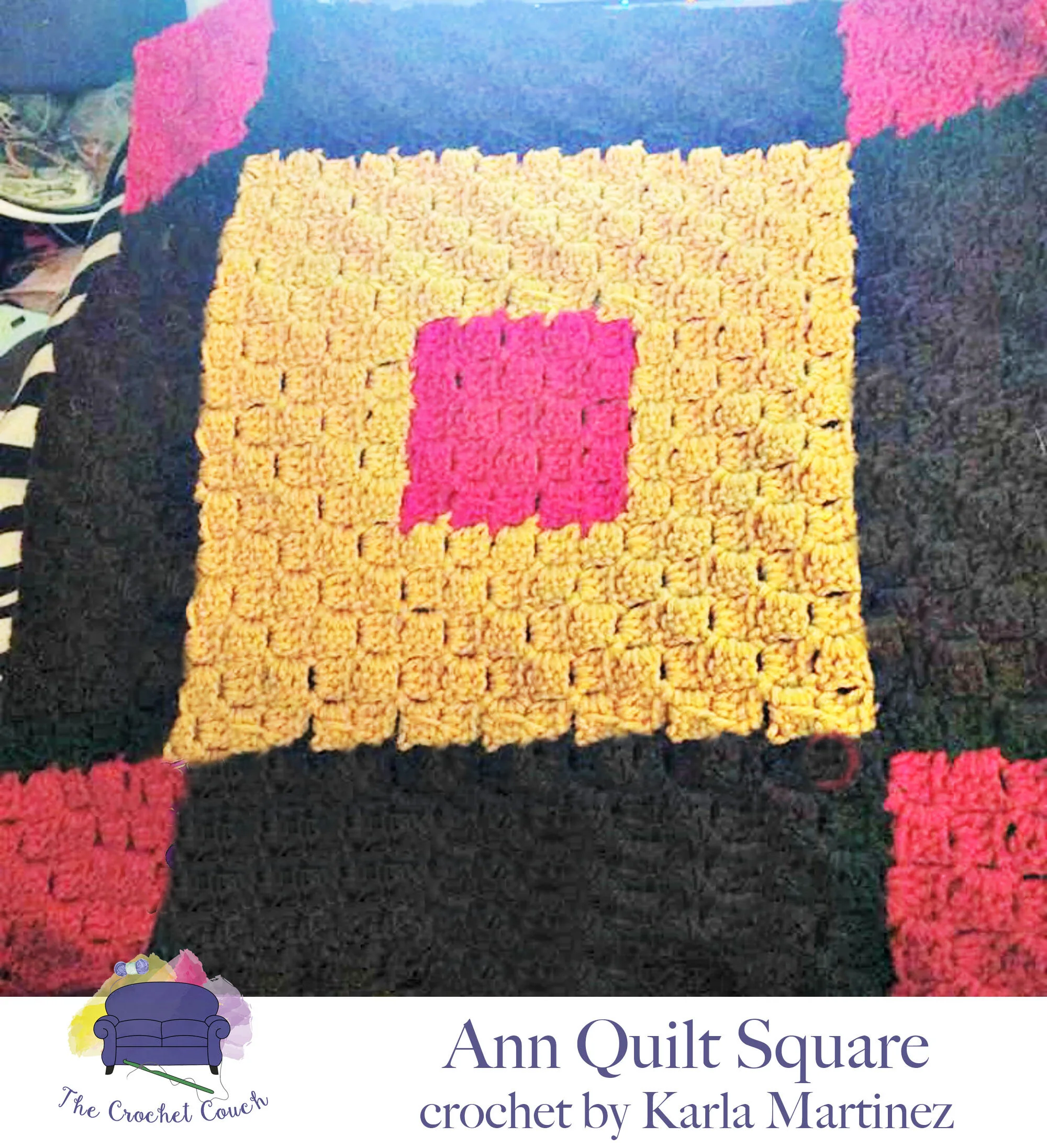 #4 Ann Quilt Square, C2C Crochet Pattern