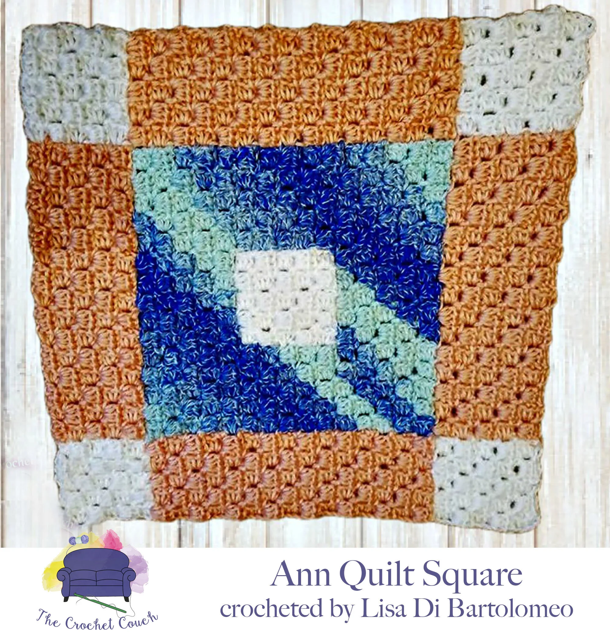 #4 Ann Quilt Square, C2C Crochet Pattern