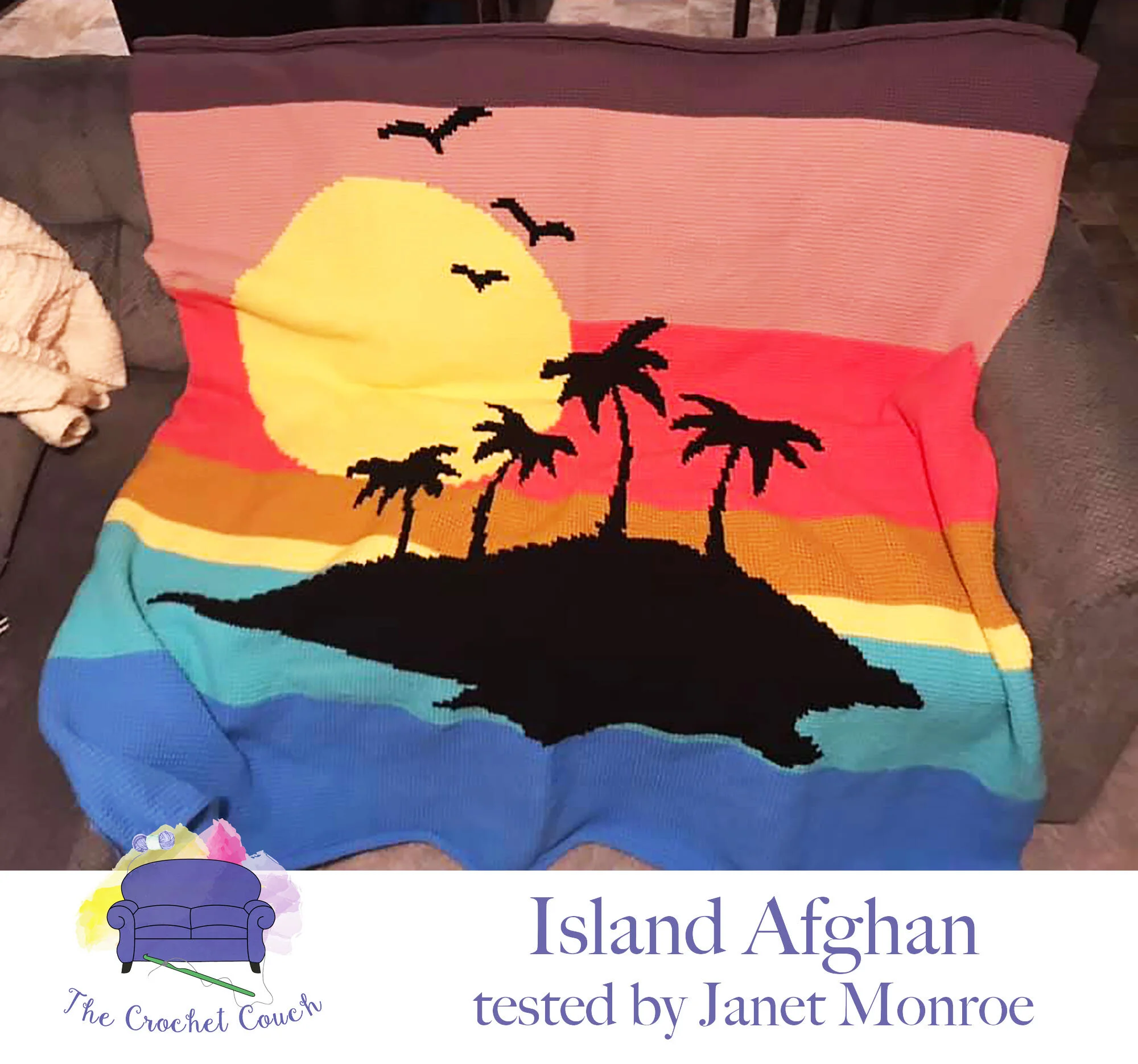 Island Afghan, SC or TSS Crochet Pattern