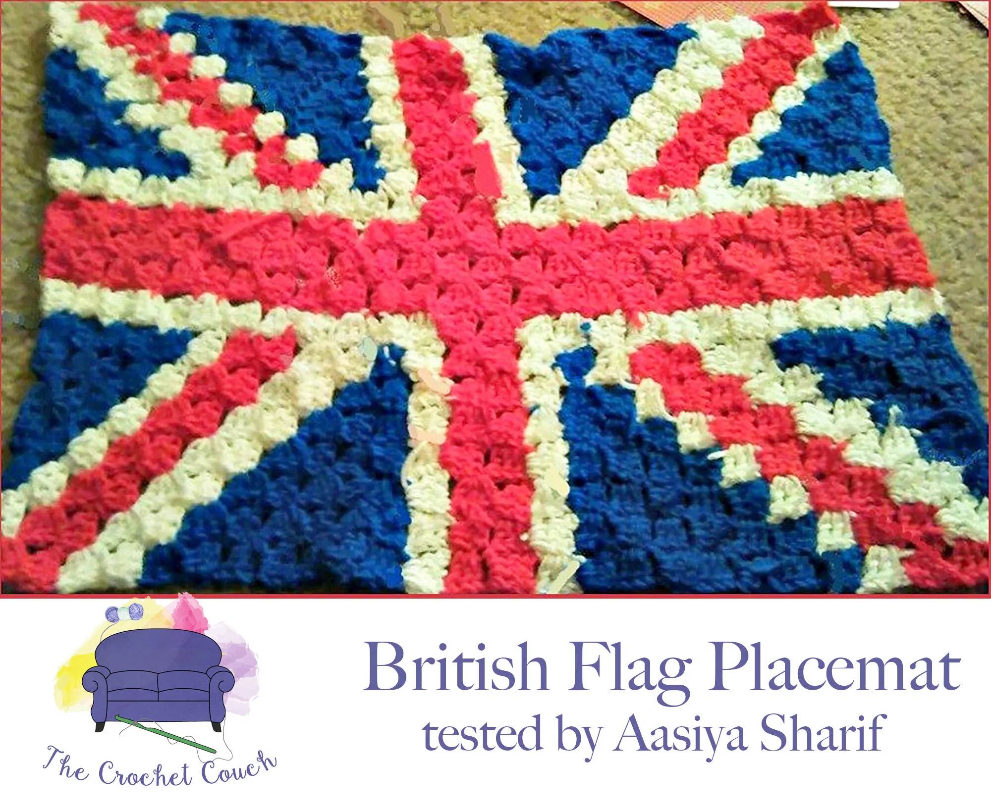 British Flag Placemats, C2C Crochet Pattern