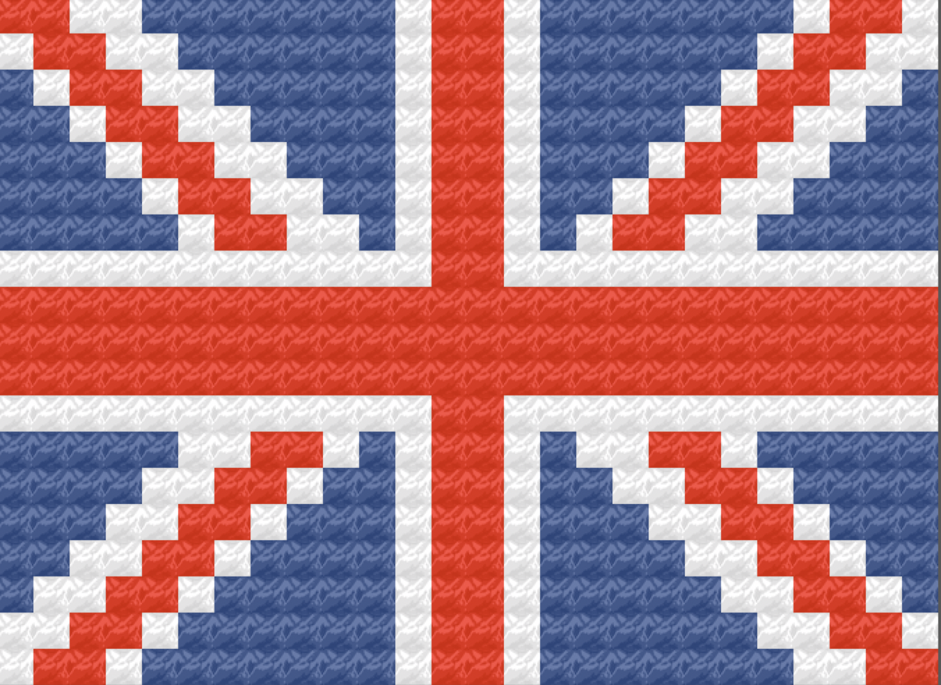 British Flag Placemats, C2C Crochet Pattern