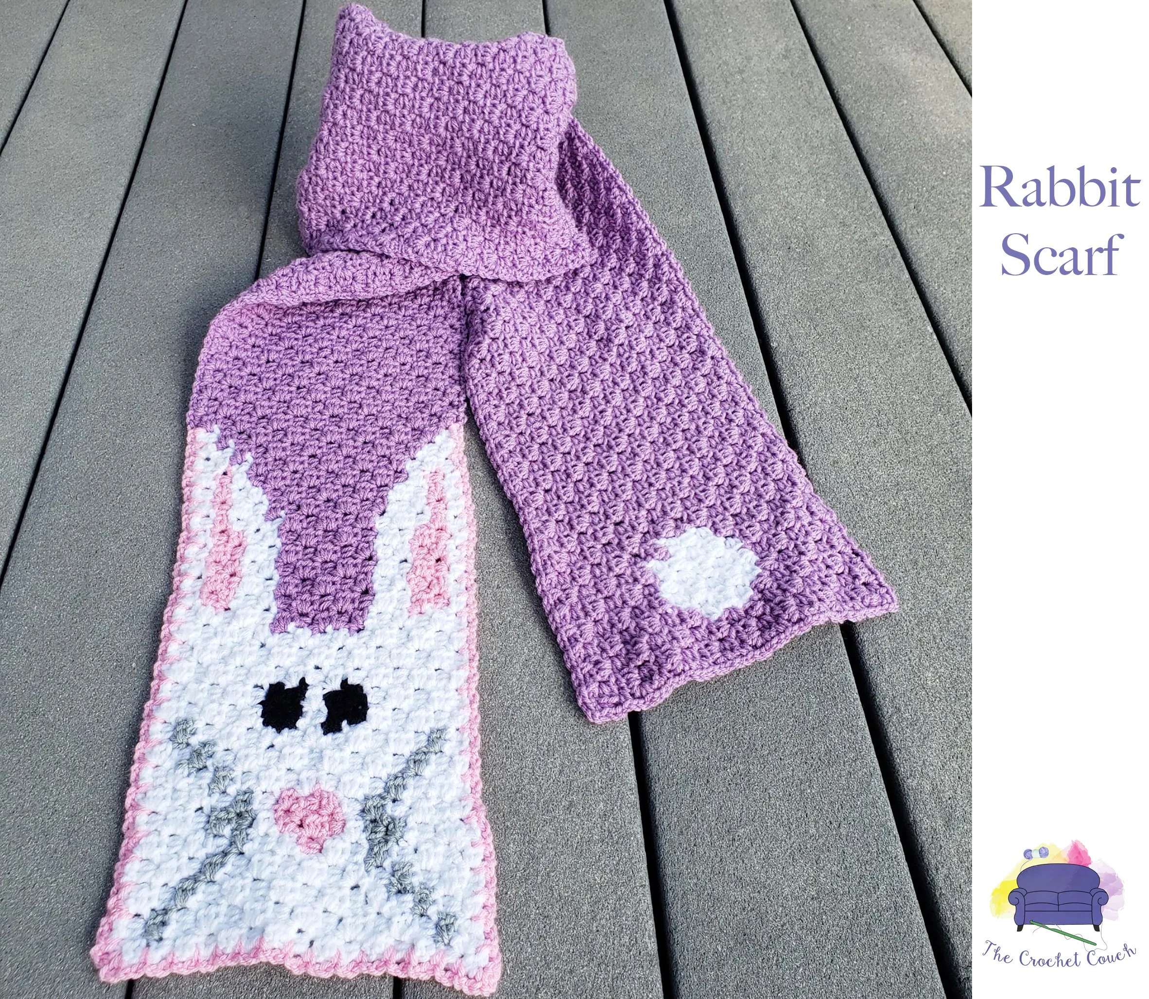 Rabbit Scarf, C2C Crochet Pattern