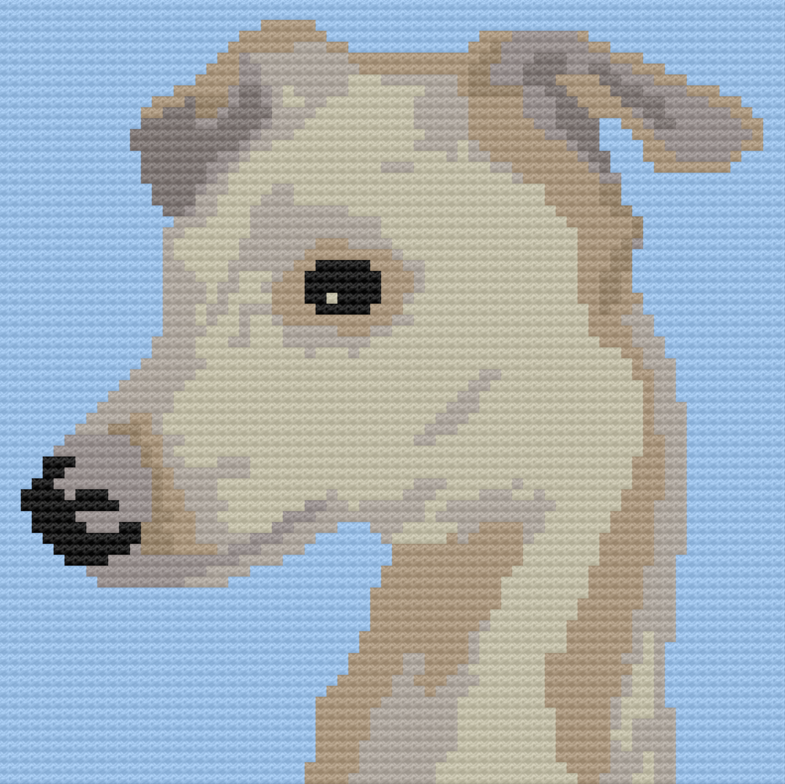 Greyhound Throw, Mini C2C Crochet Pattern