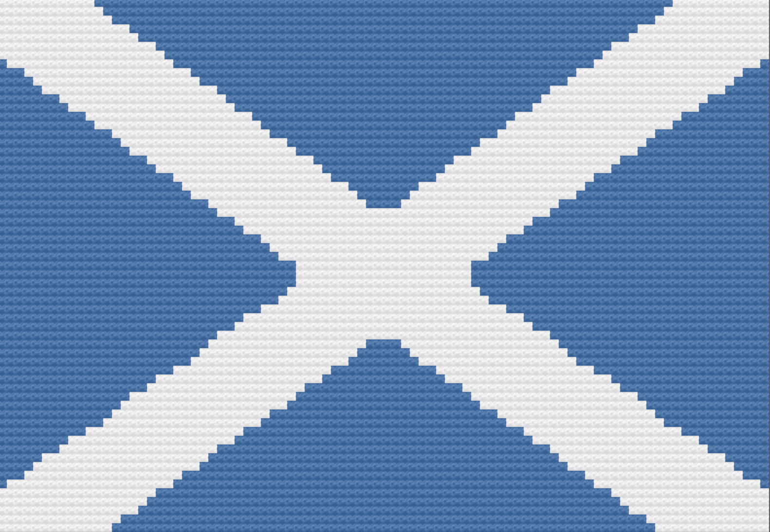 Scotland Flag Afghan, C2C Crochet Pattern