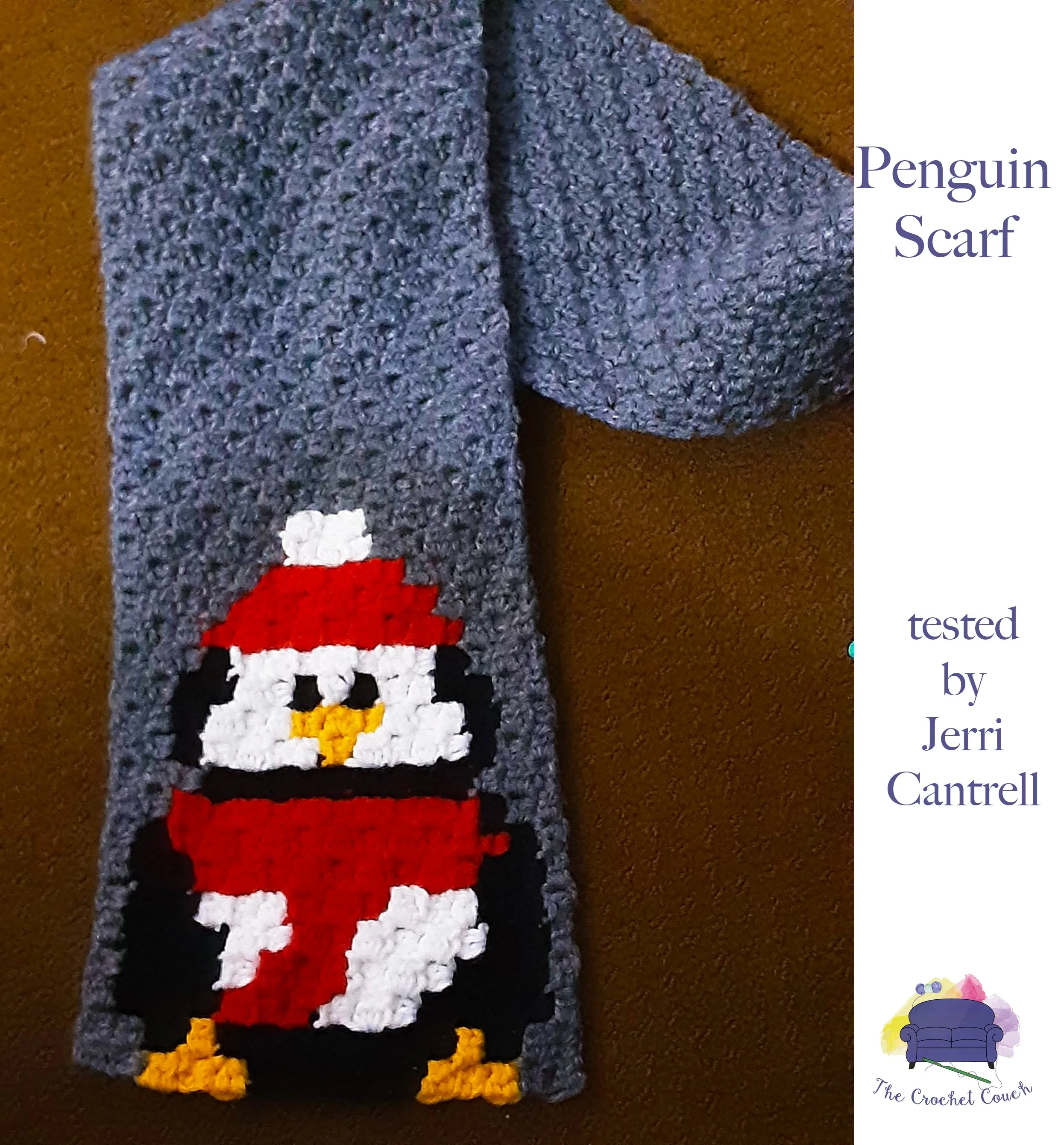 Penguin Scarf, C2C Crochet Pattern