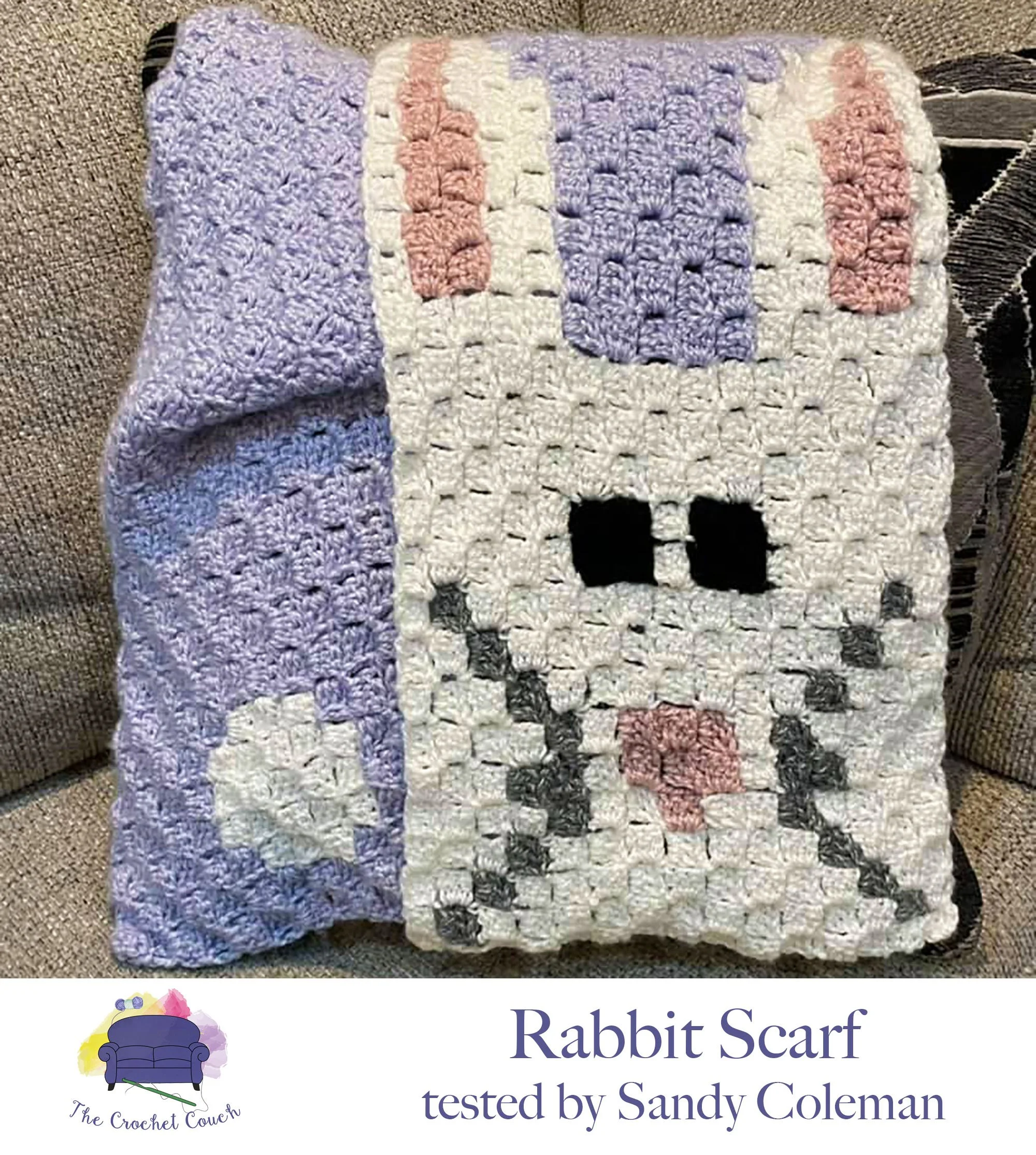 Rabbit Scarf, C2C Crochet Pattern