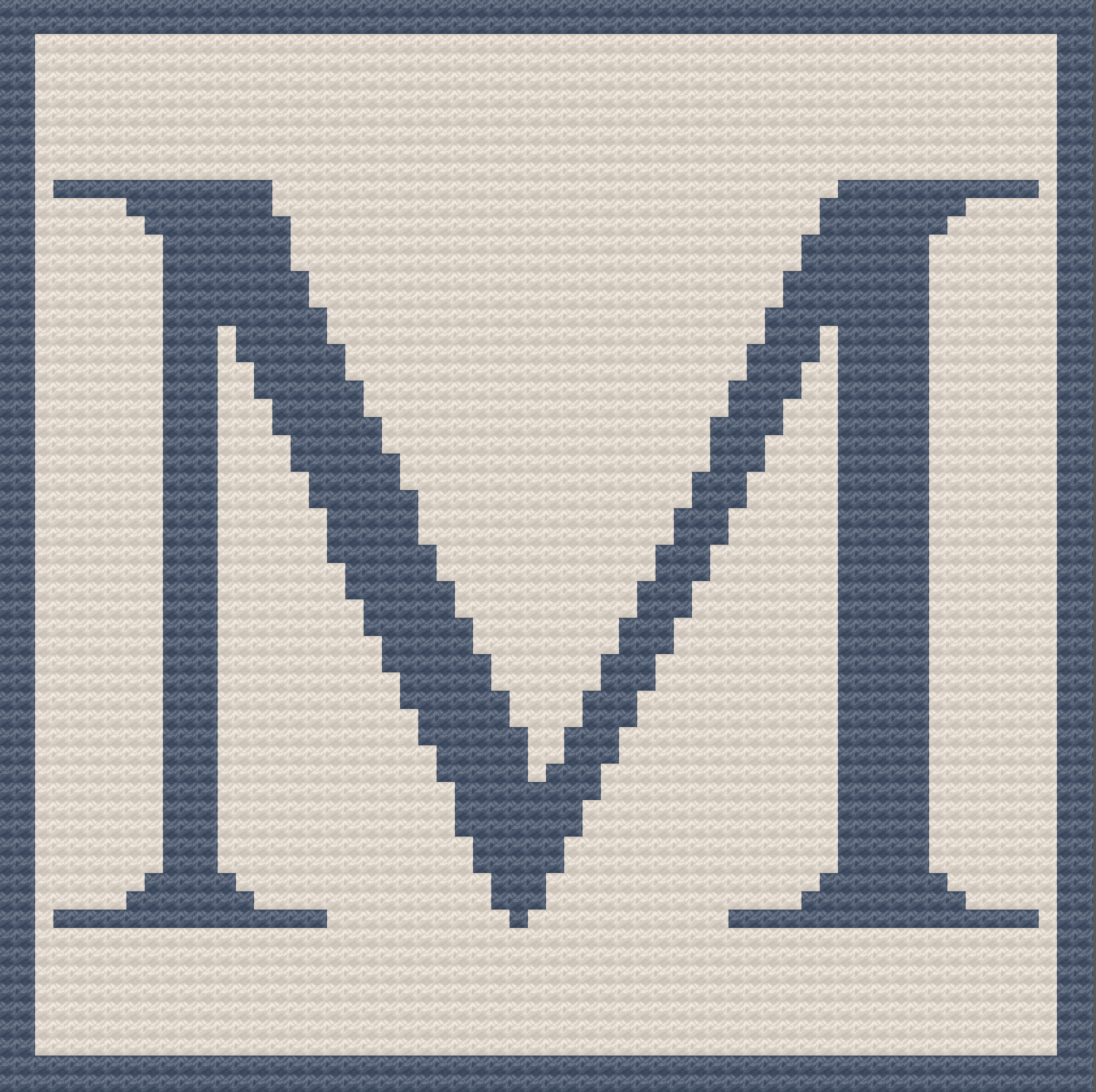 Letter M KidTimes Afghan, C2C Crochet Pattern