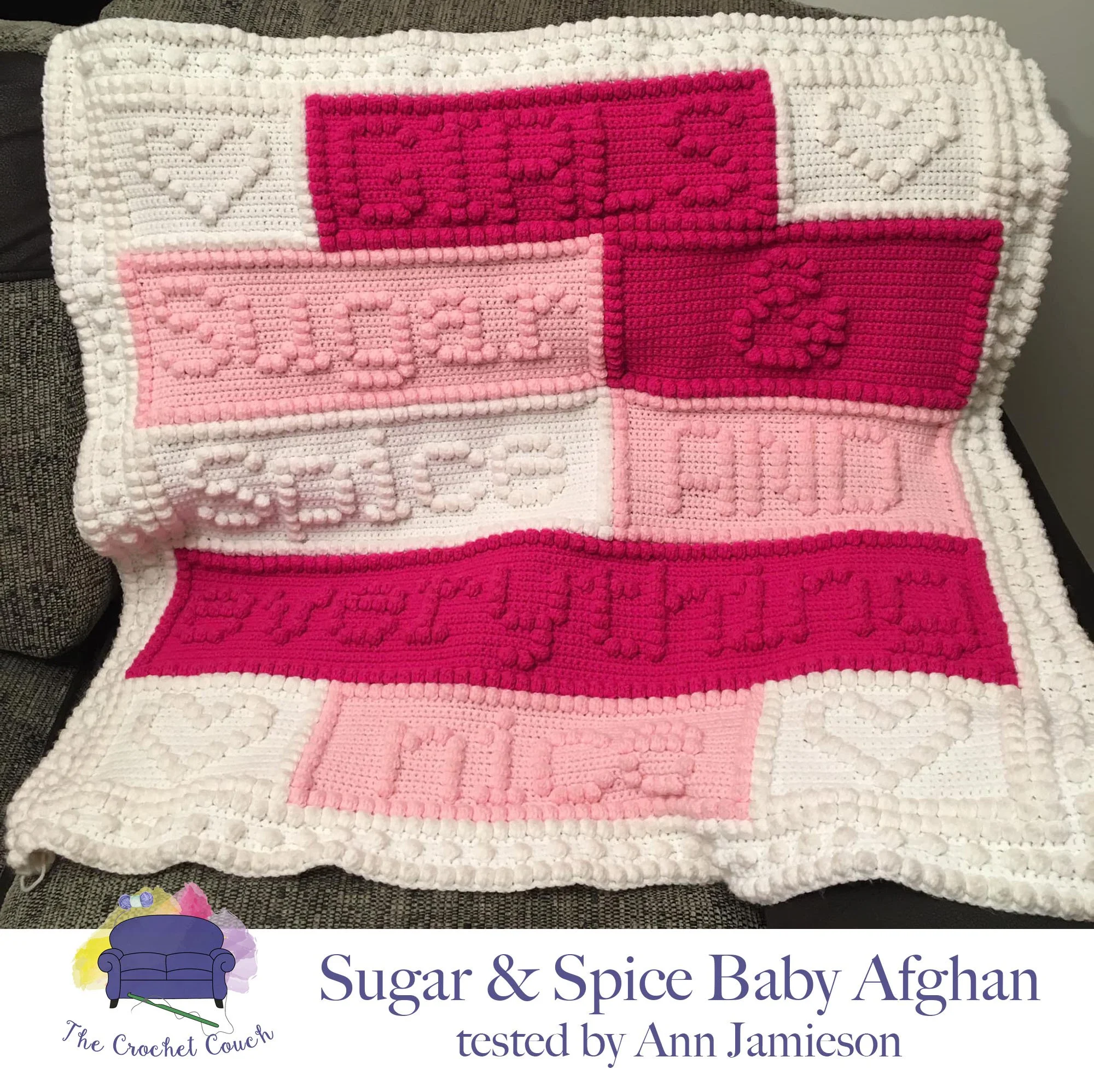 Sugar and Spice Baby Afghan, Bobble Crochet Pattern