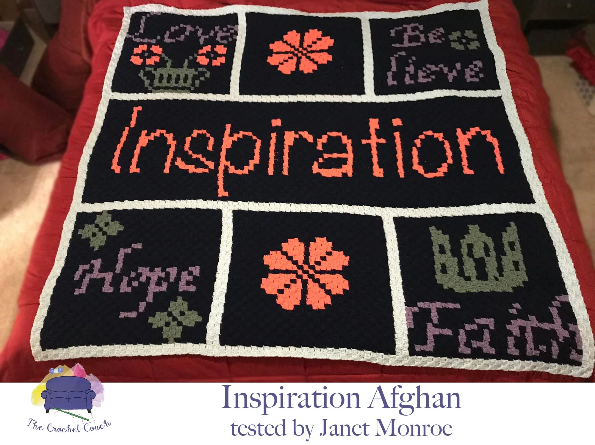 Inspiration Afghan, C2C Crochet Pattern