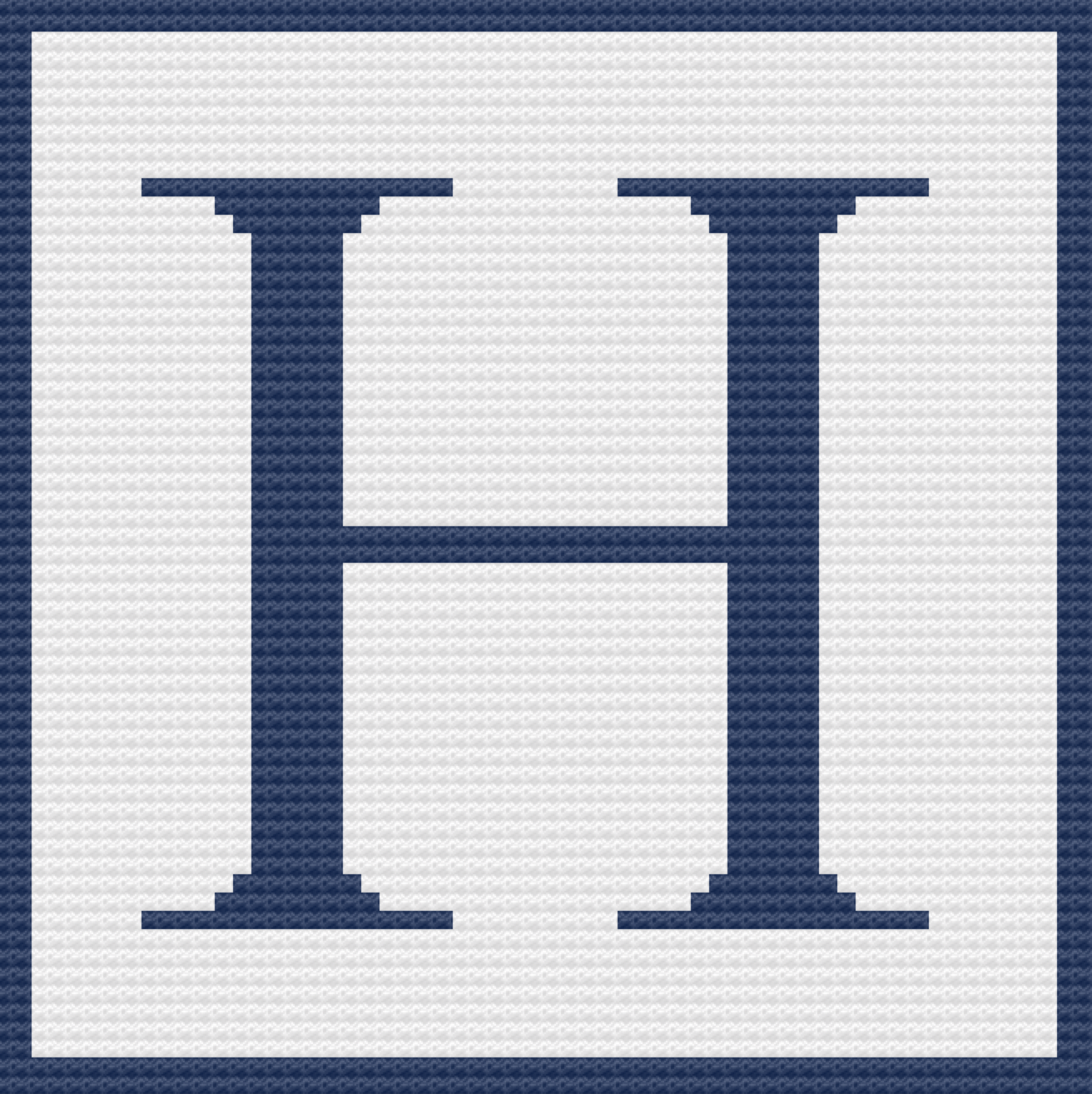 Letter H KIdtimes Afghan, C2C Crochet Pattern