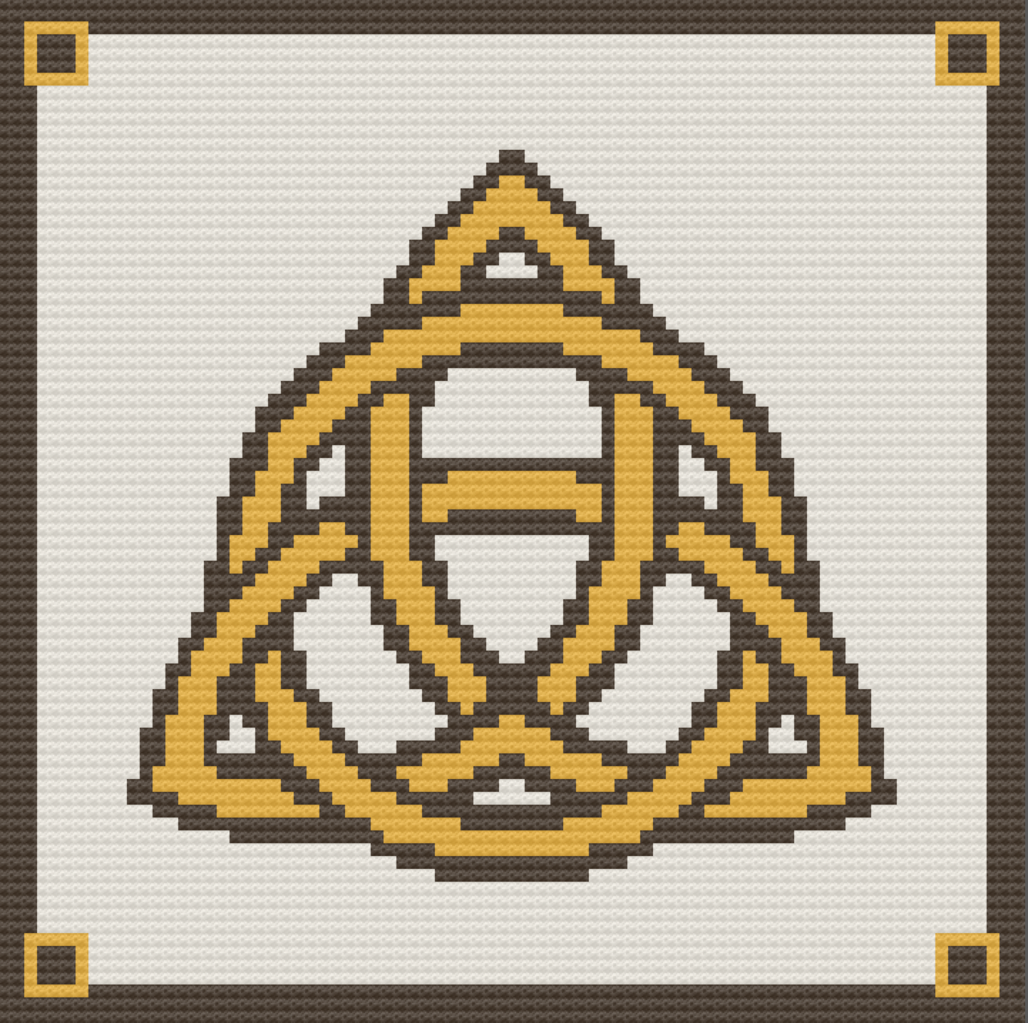 Trinity Knot Afghan, C2C Crochet Pattern New