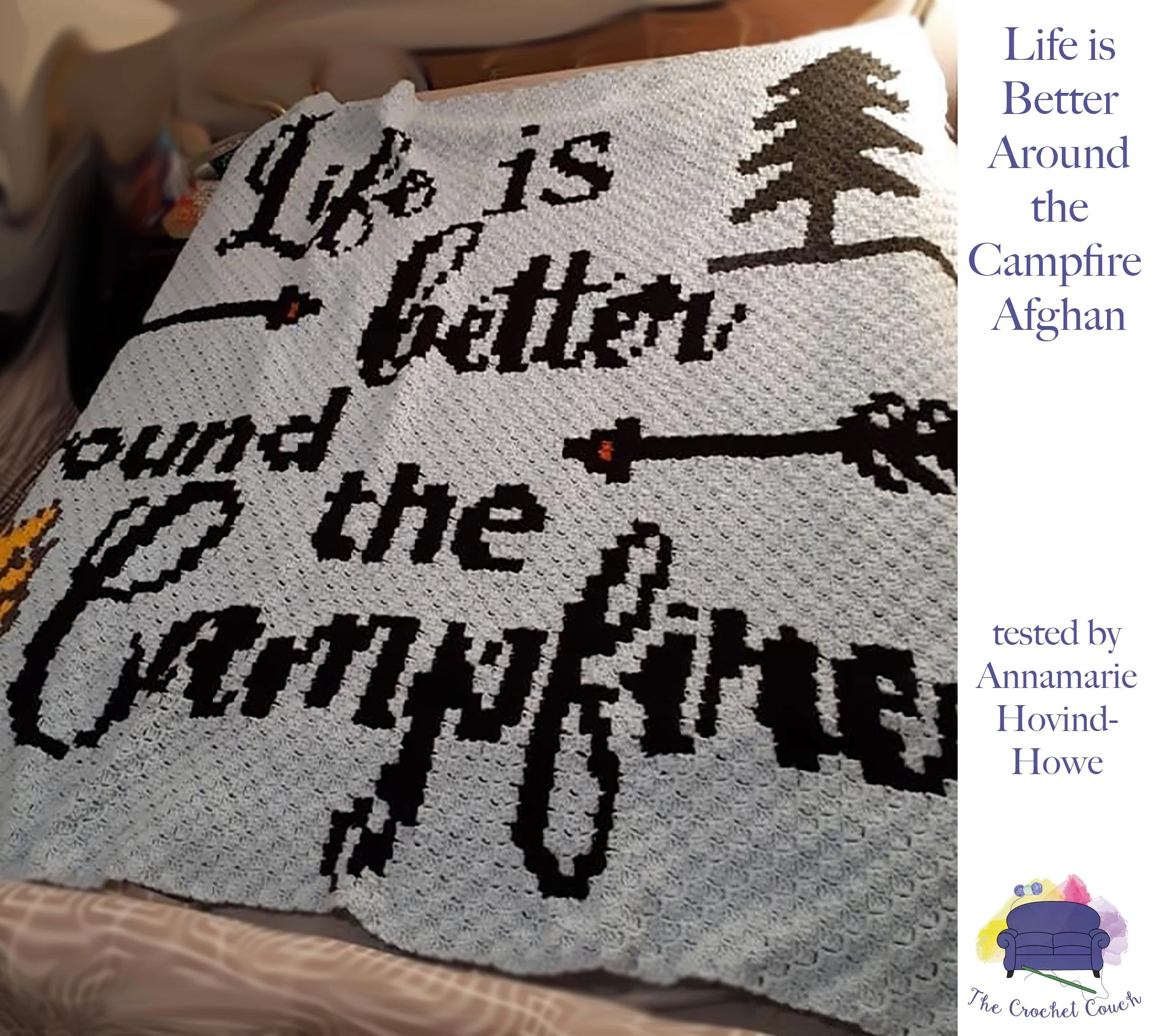 Life is Better Around the Campfire, C2C Crochet Pattern