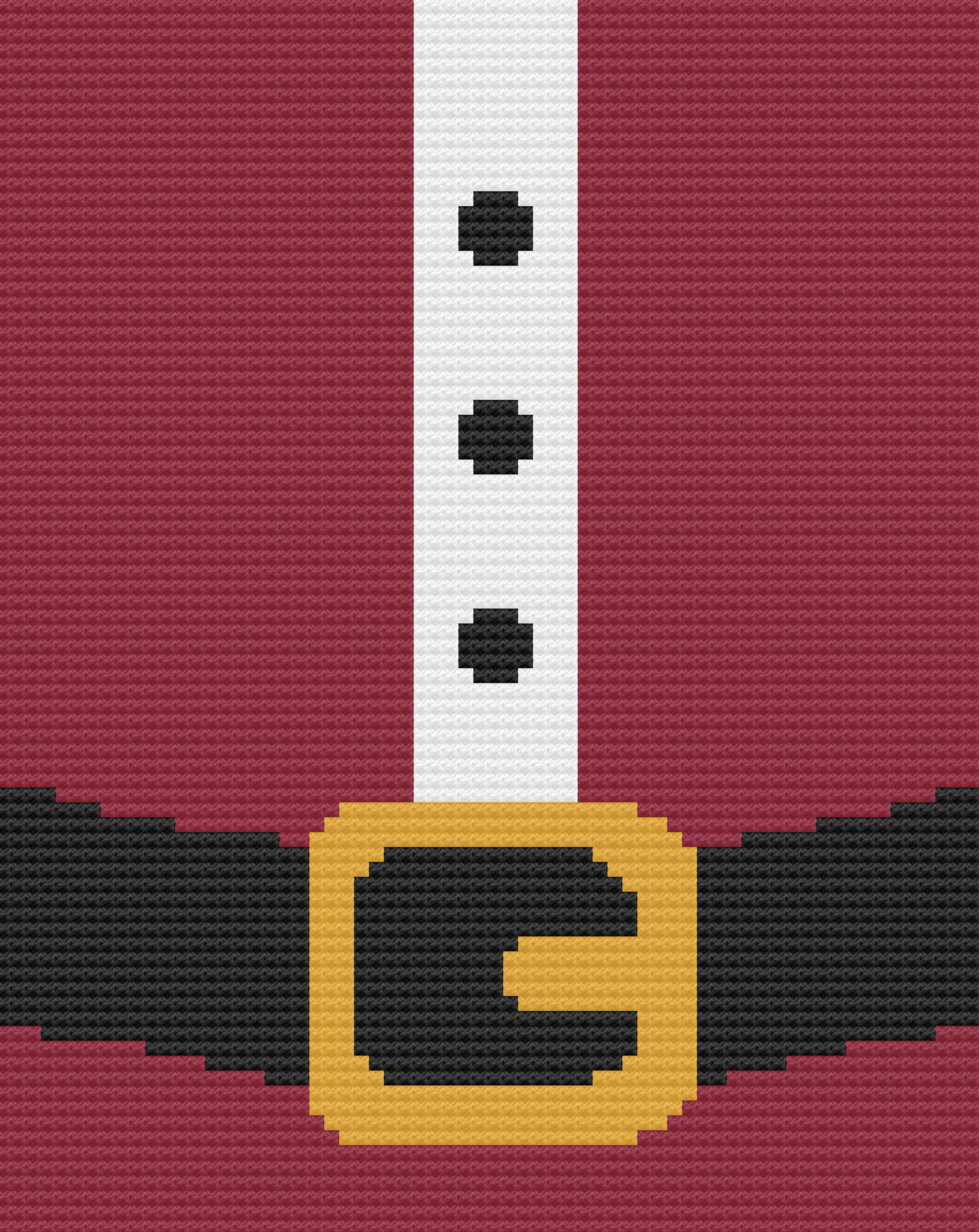 Santa Belly Afghan, C2C Crochet Pattern