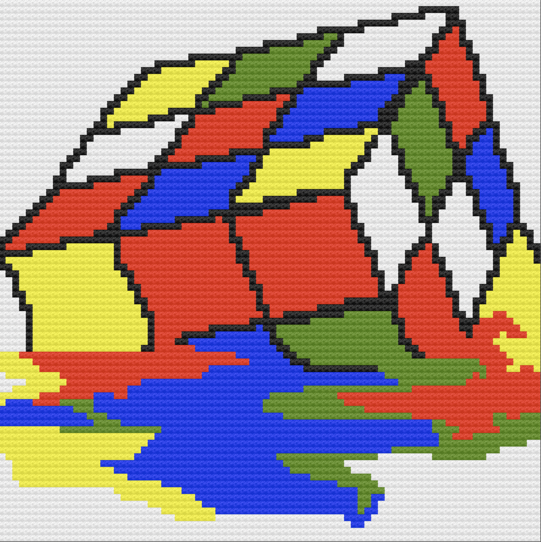 Melting Cube Afghan, C2C Crochet Pattern