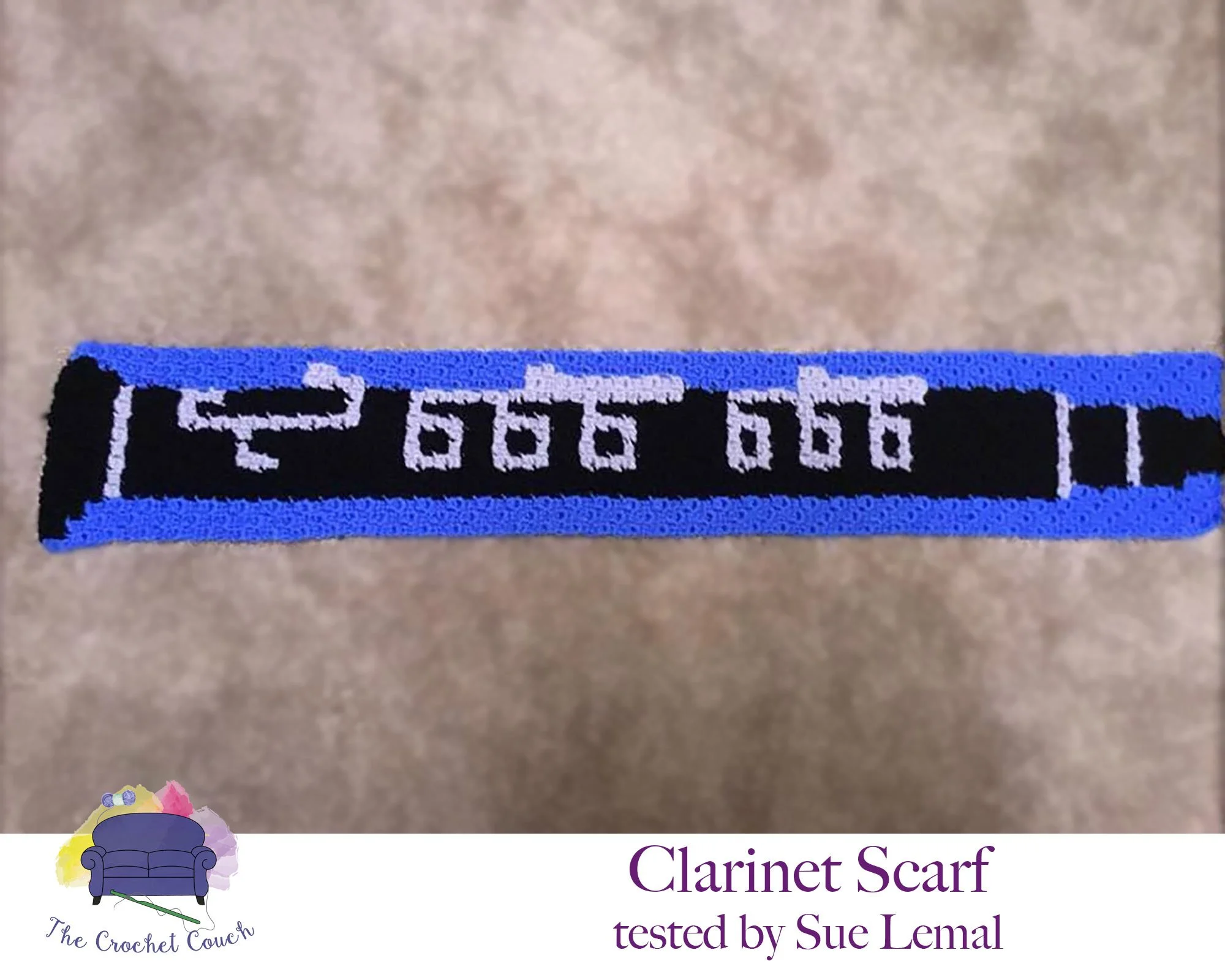 Clarinet Scarf, C2C Crochet Pattern