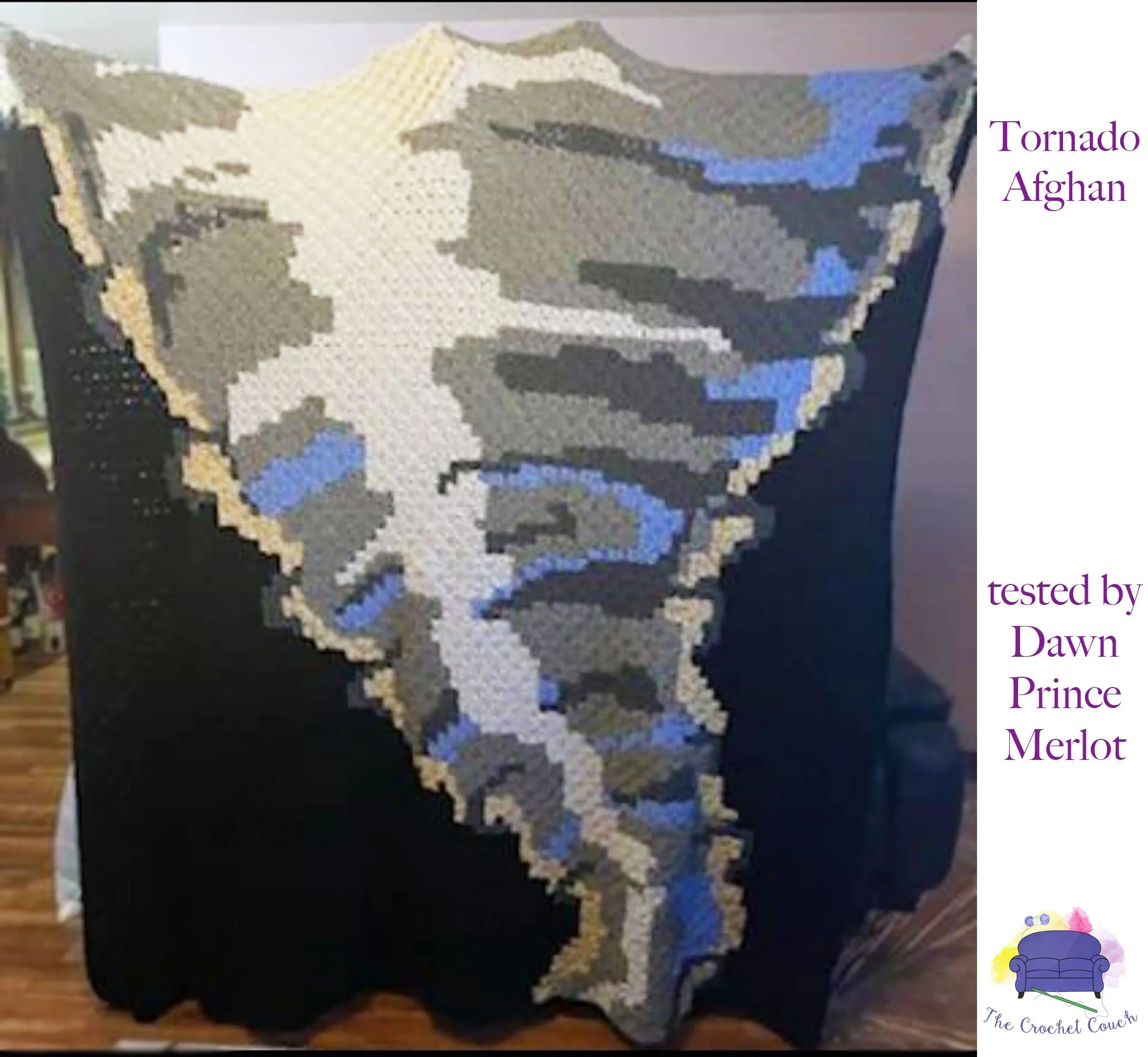 Tornado Afghan, C2C Crochet Pattern