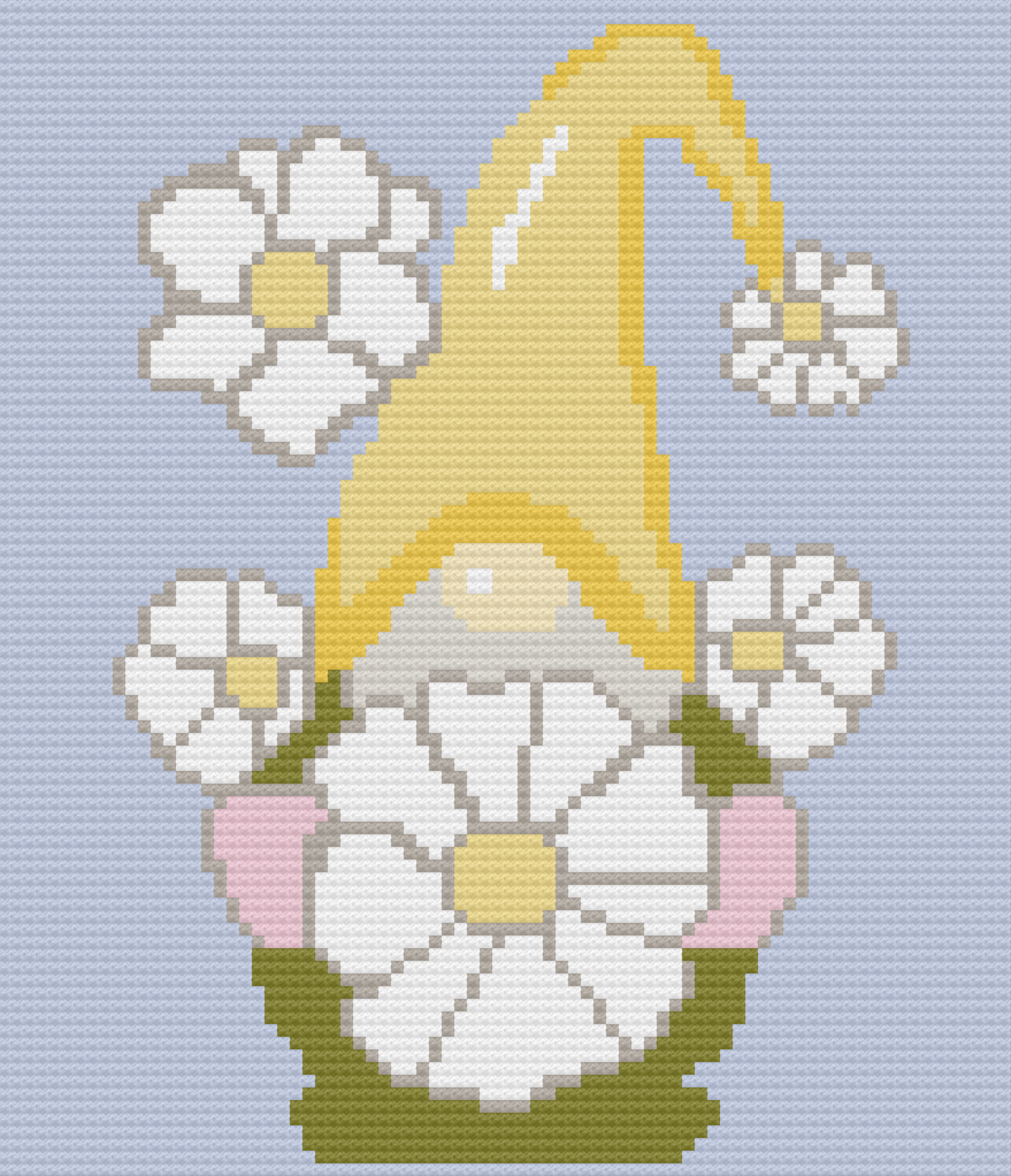 Daisy Gnome Afghan, C2C Crochet Pattern