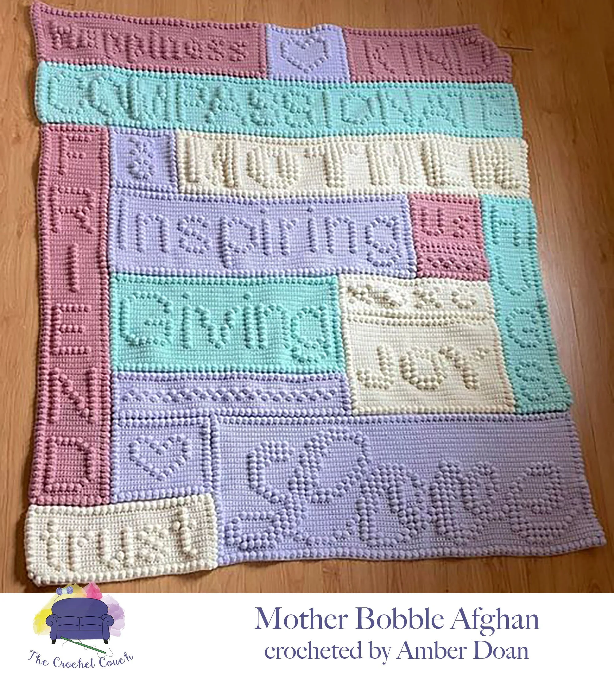 Mother Afghan, Bobble Stitch Crochet Pattern