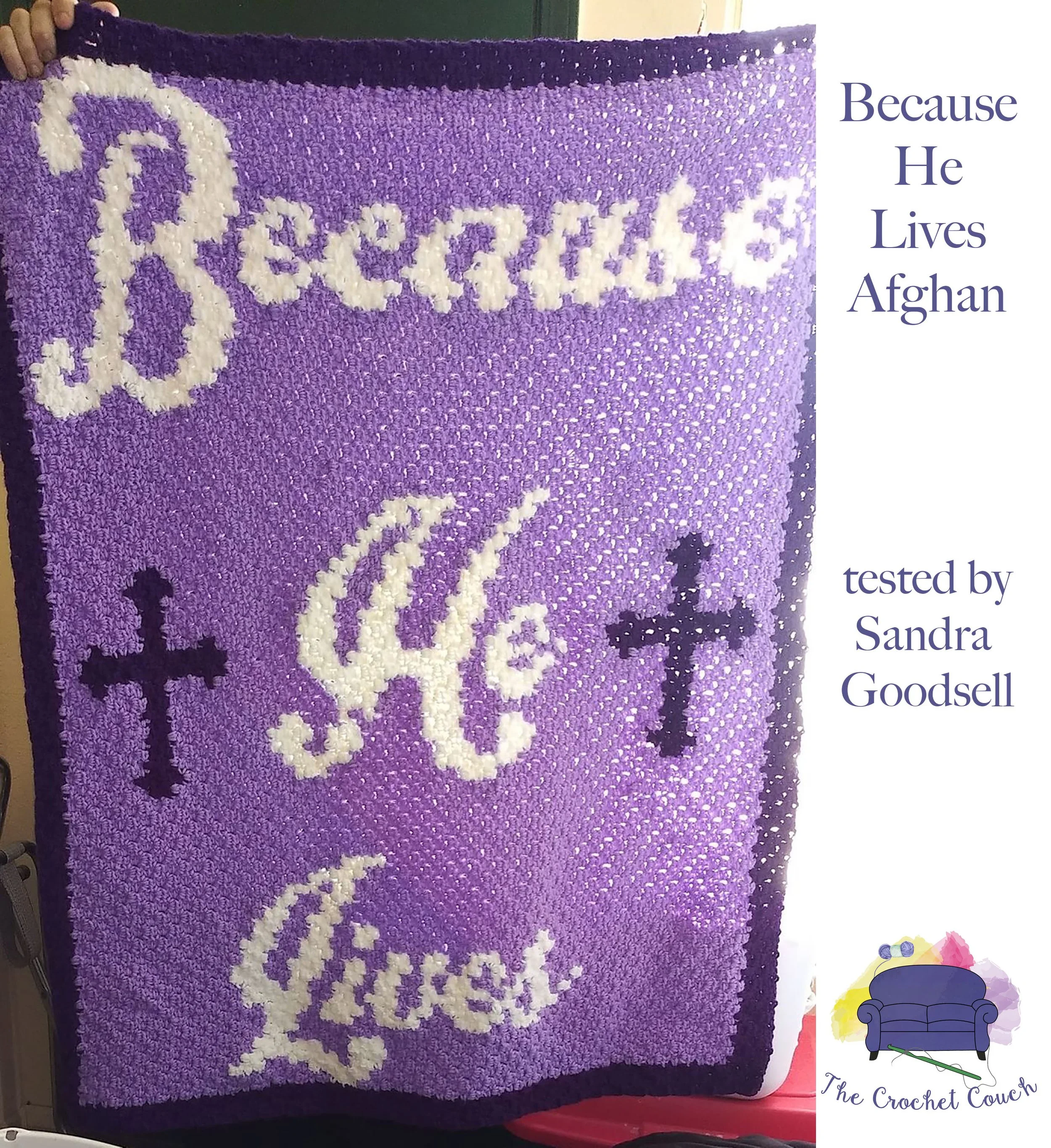 Because He Lives Afghan, C2C Crochet Pattern