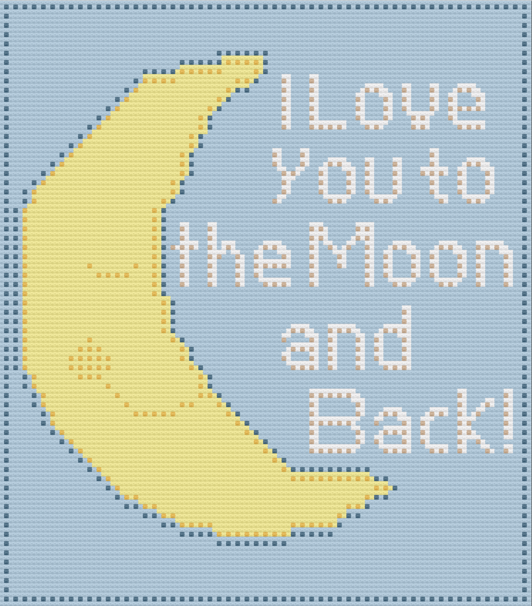 Moon and Back Baby Afghan, Bobble Crochet Pattern