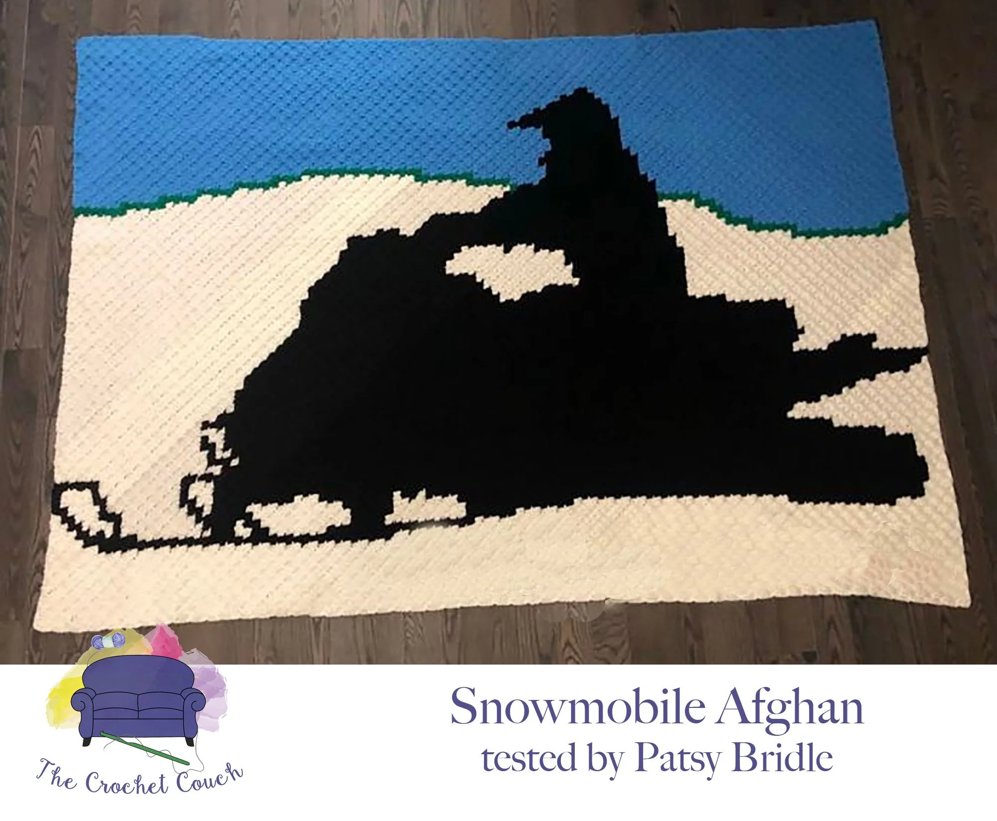 Snowmobile Afghan, C2C Crochet Pattern