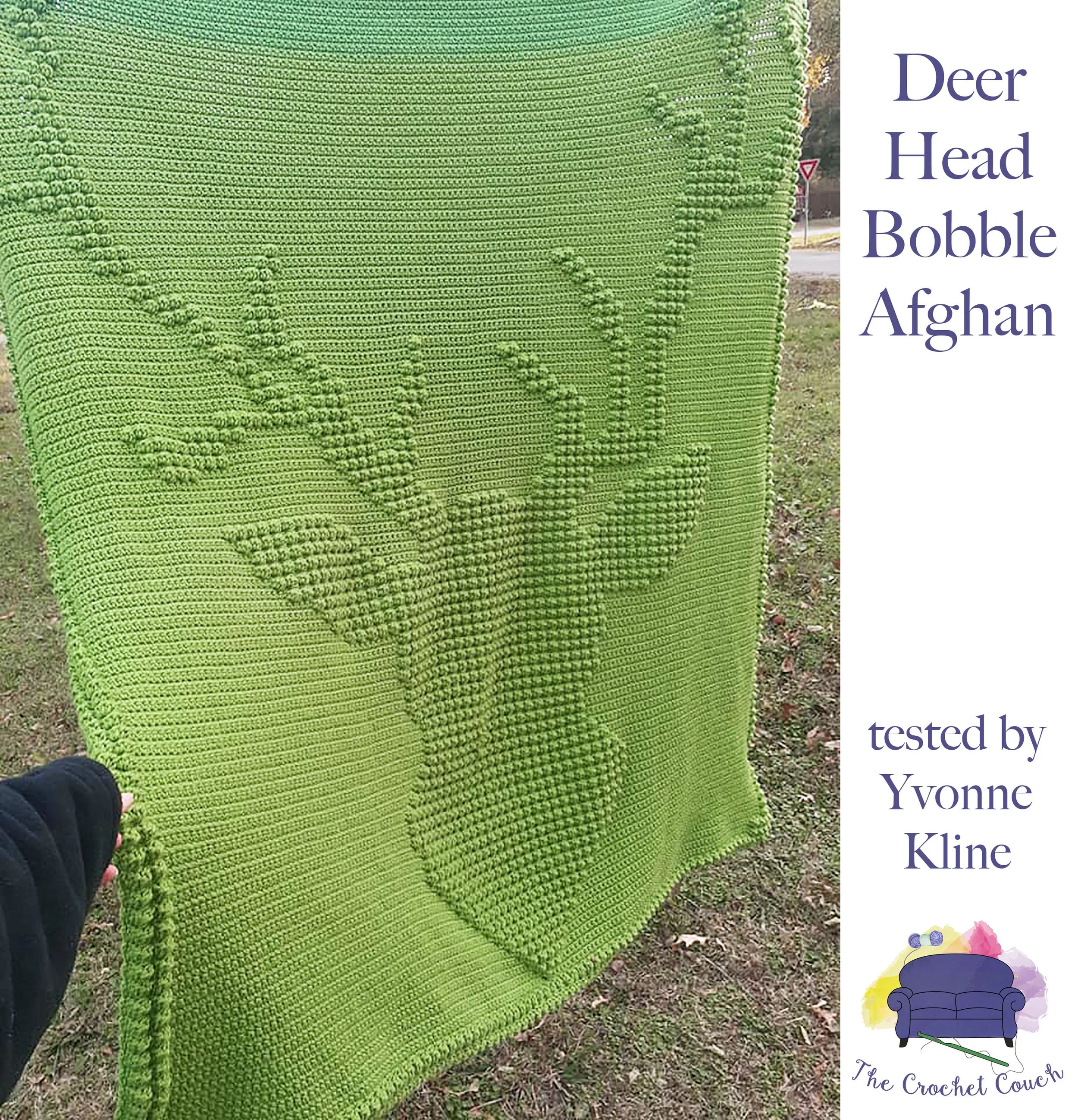 Deer Head Afghan, Bobble Crochet Pattern