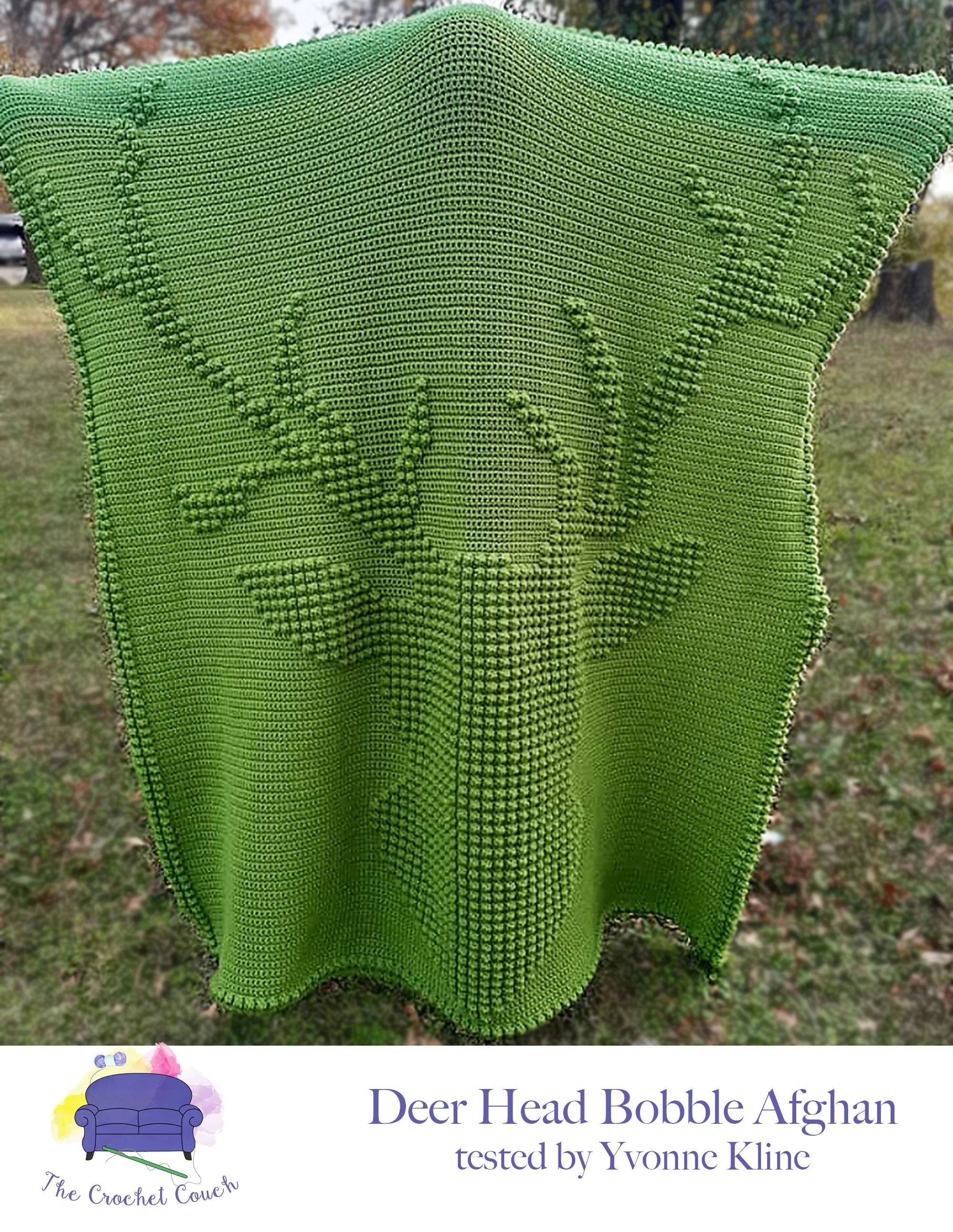 Deer Head Afghan, Bobble Crochet Pattern
