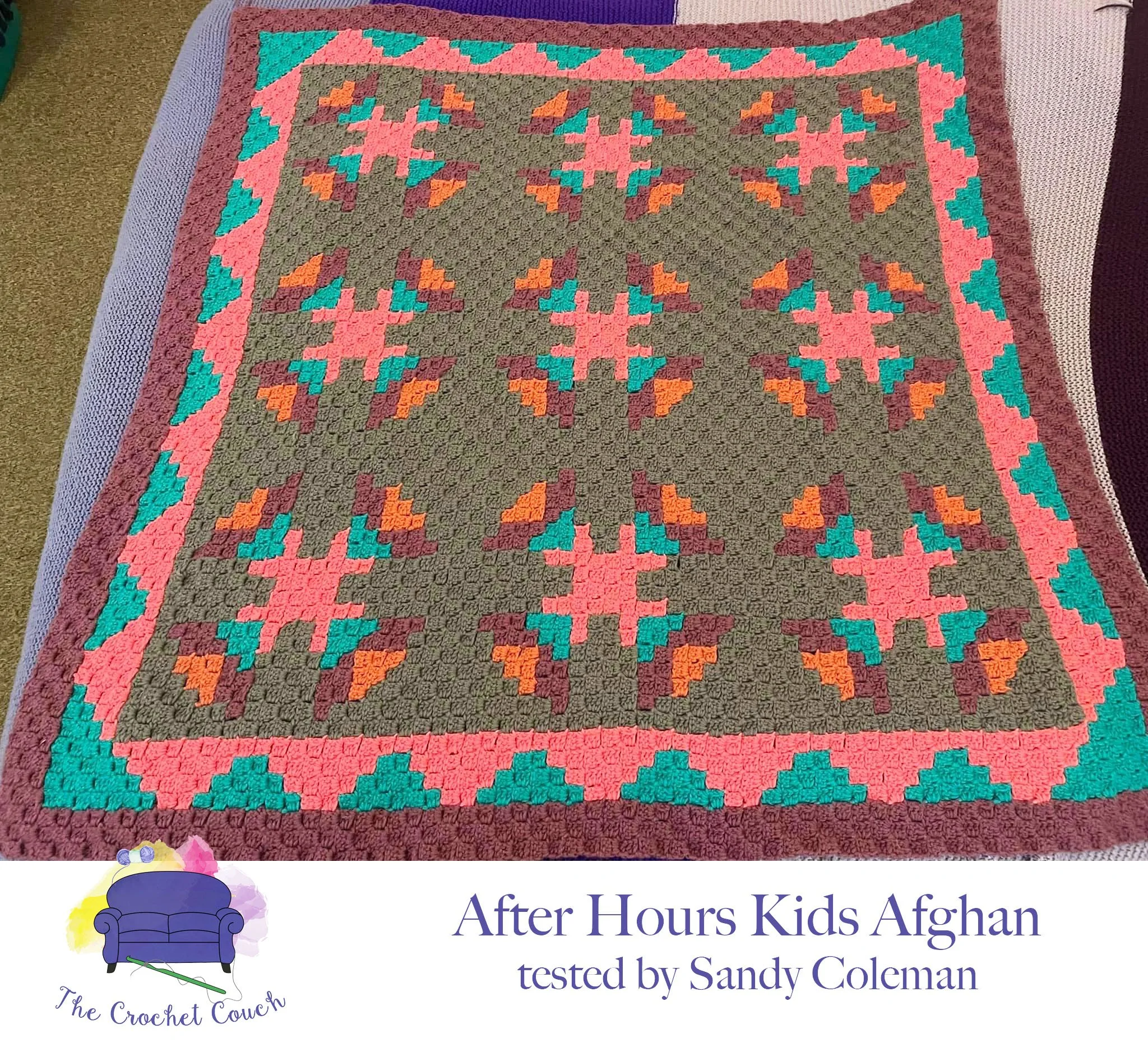 After Hours Kids Afghan, C2C Crochet Pattern
