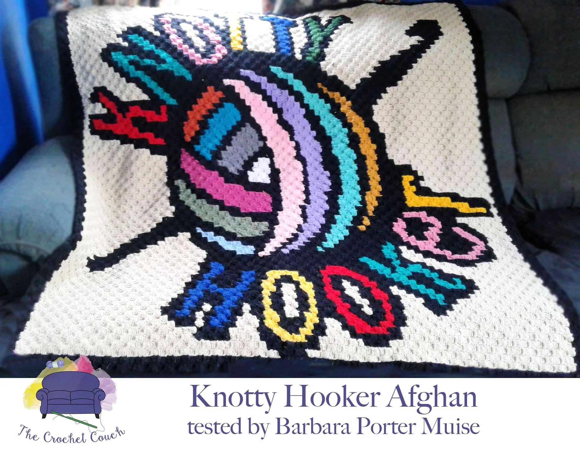 Knotty Hooker Afghan, C2C Crochet Pattern
