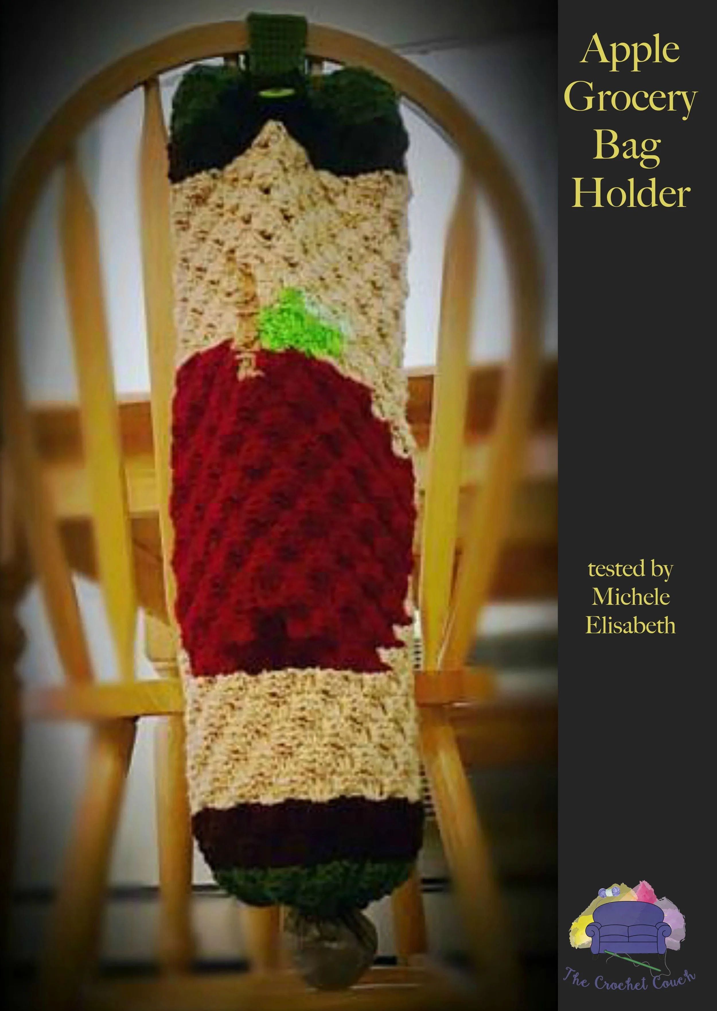 Apple Grocery Bag Holder, C2C Crochet Pattern