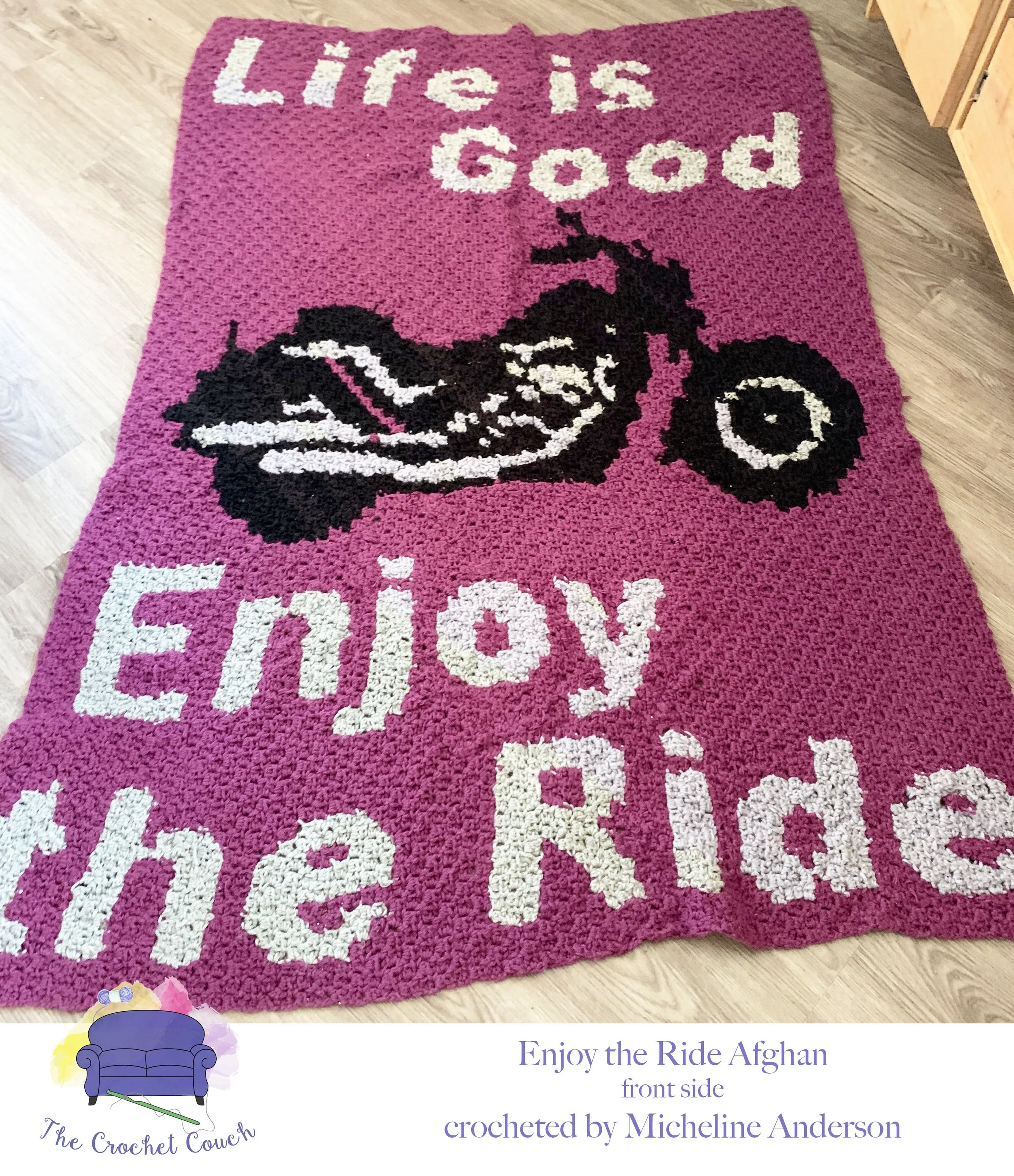 Enjoy the Ride Afghan, C2C Crochet Pattern